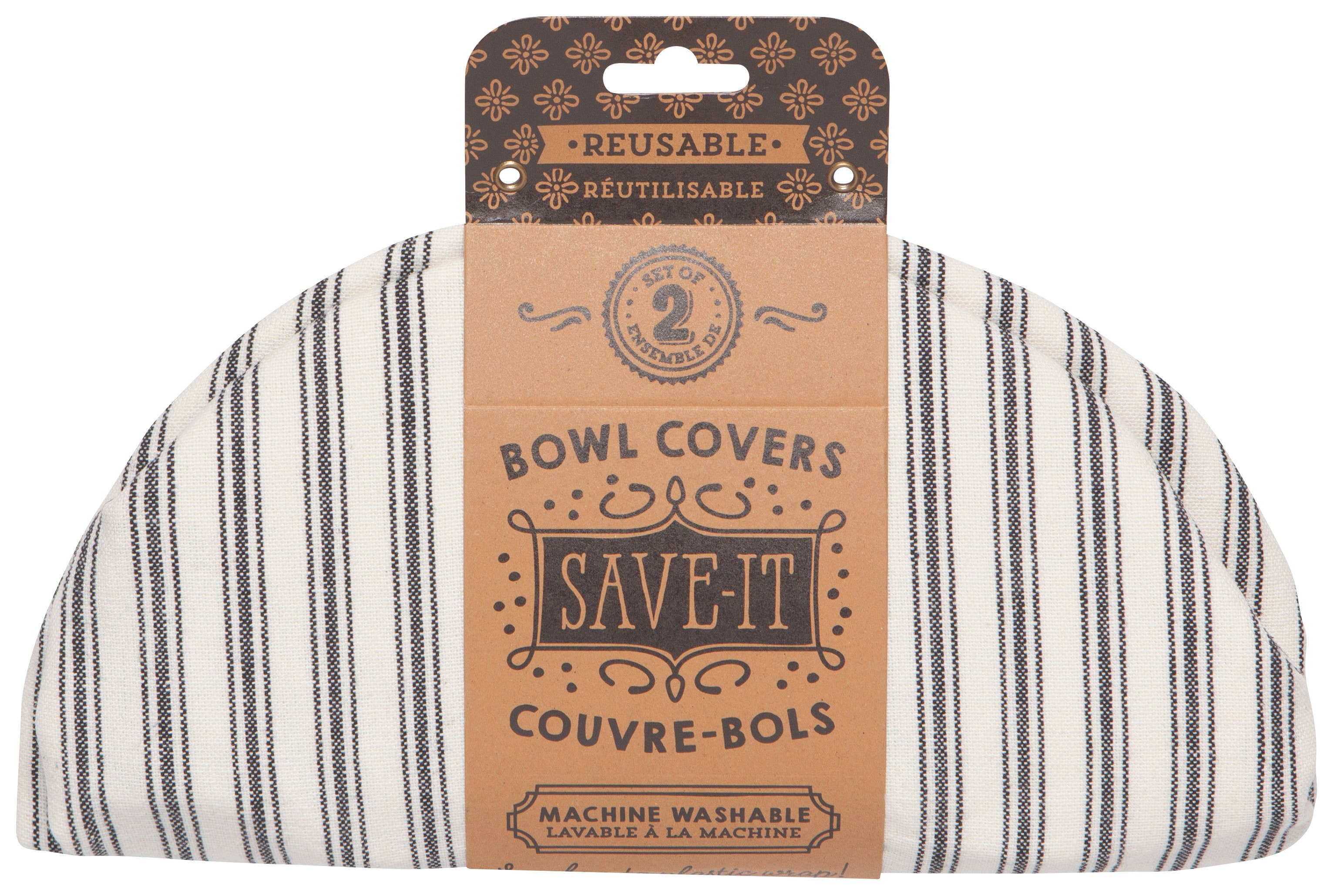 Now Designs by Danica - Ticking Stripe Bowl Covers Set of 2