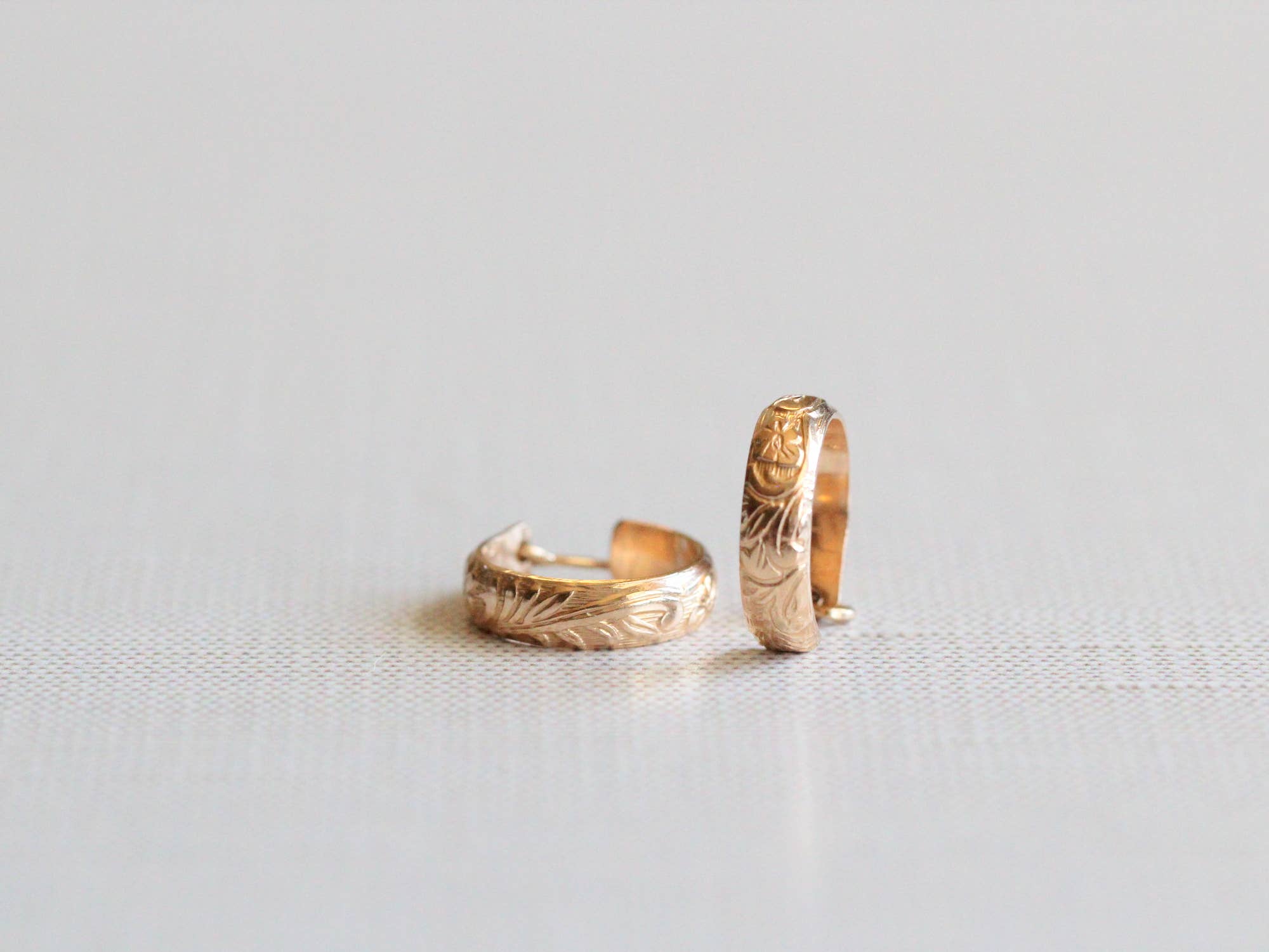 Blossom Hoops : 14k Gold Fill