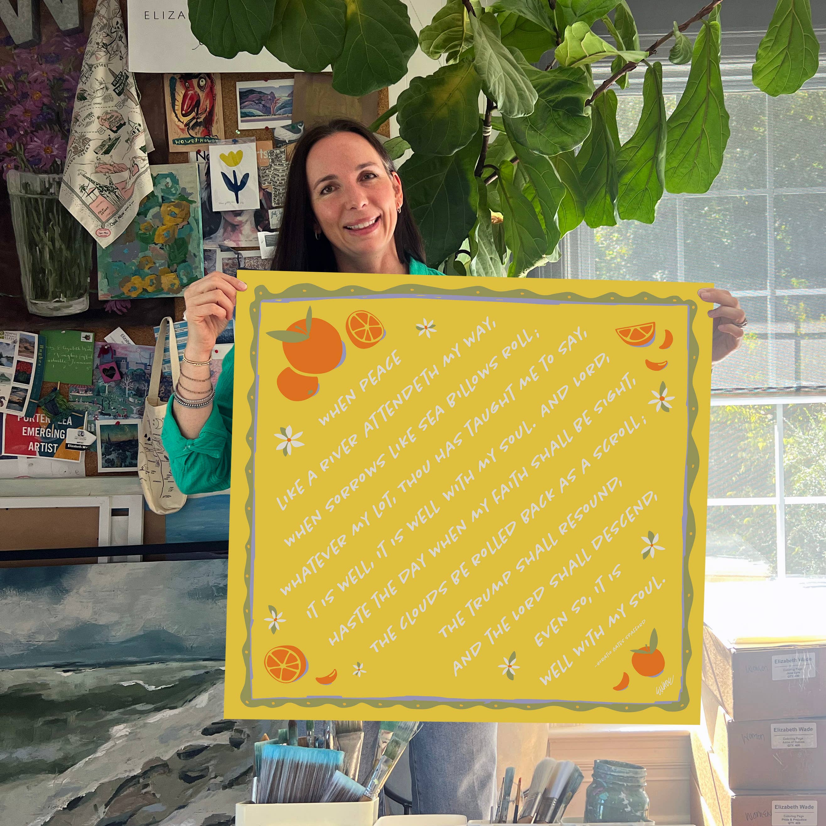 "It is Well with My Soul" Hymn Tea Towel
