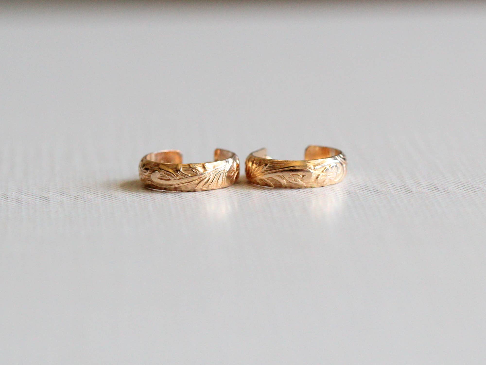 Blossom Hoops : 14k Gold Fill