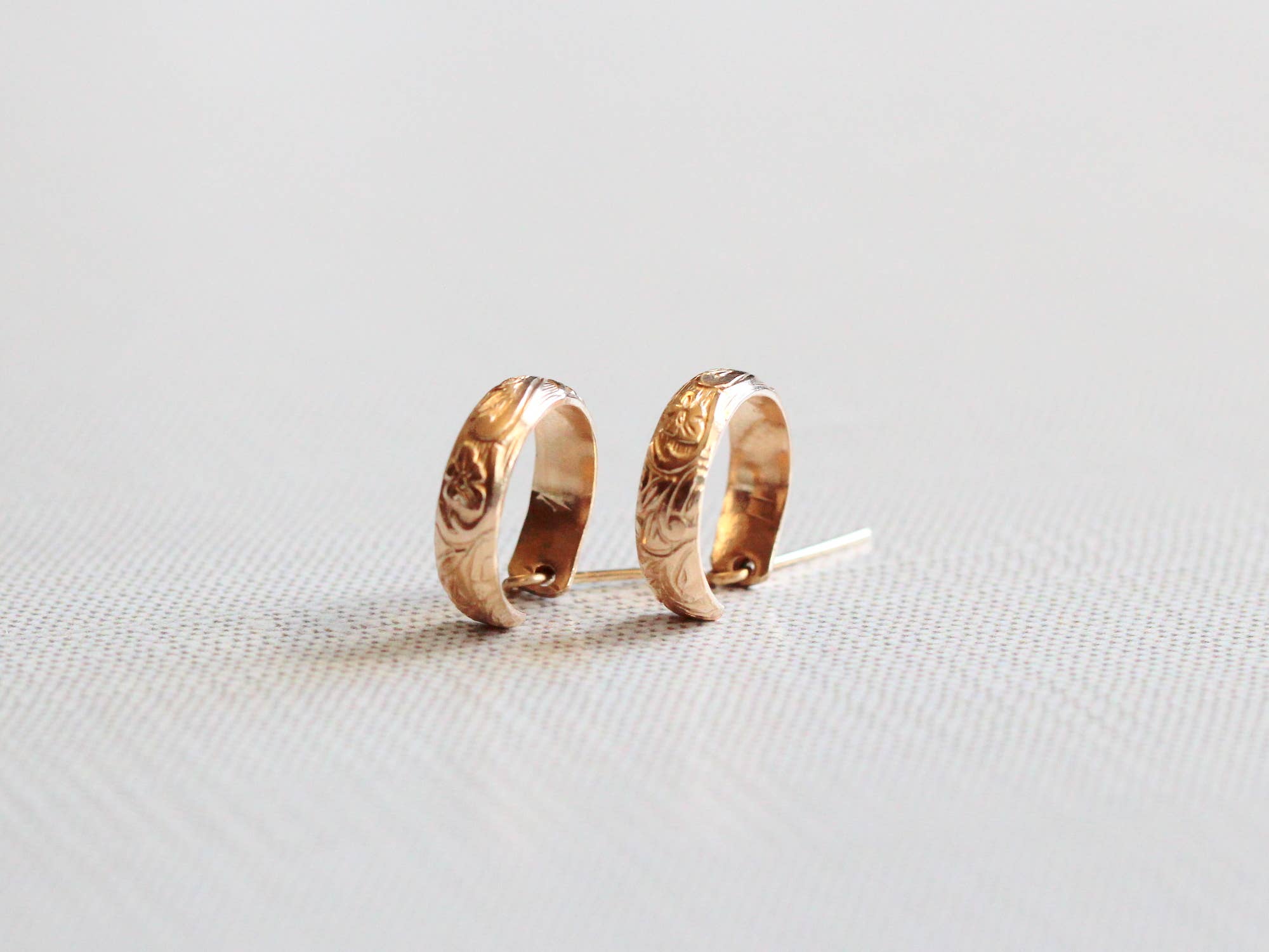 Blossom Hoops : 14k Gold Fill