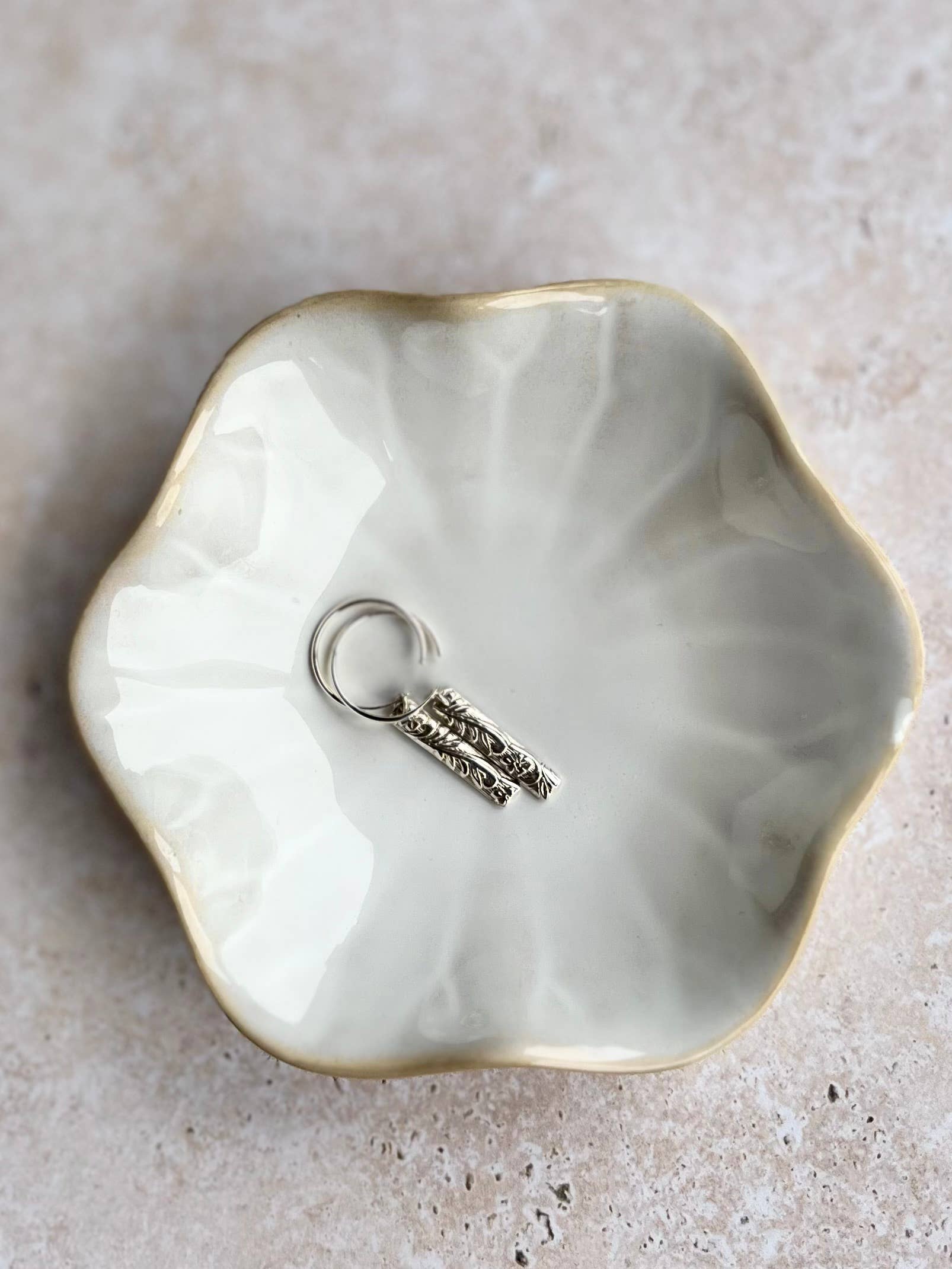 Blossom Bar Huggie Hoops: 14k Gold Filled