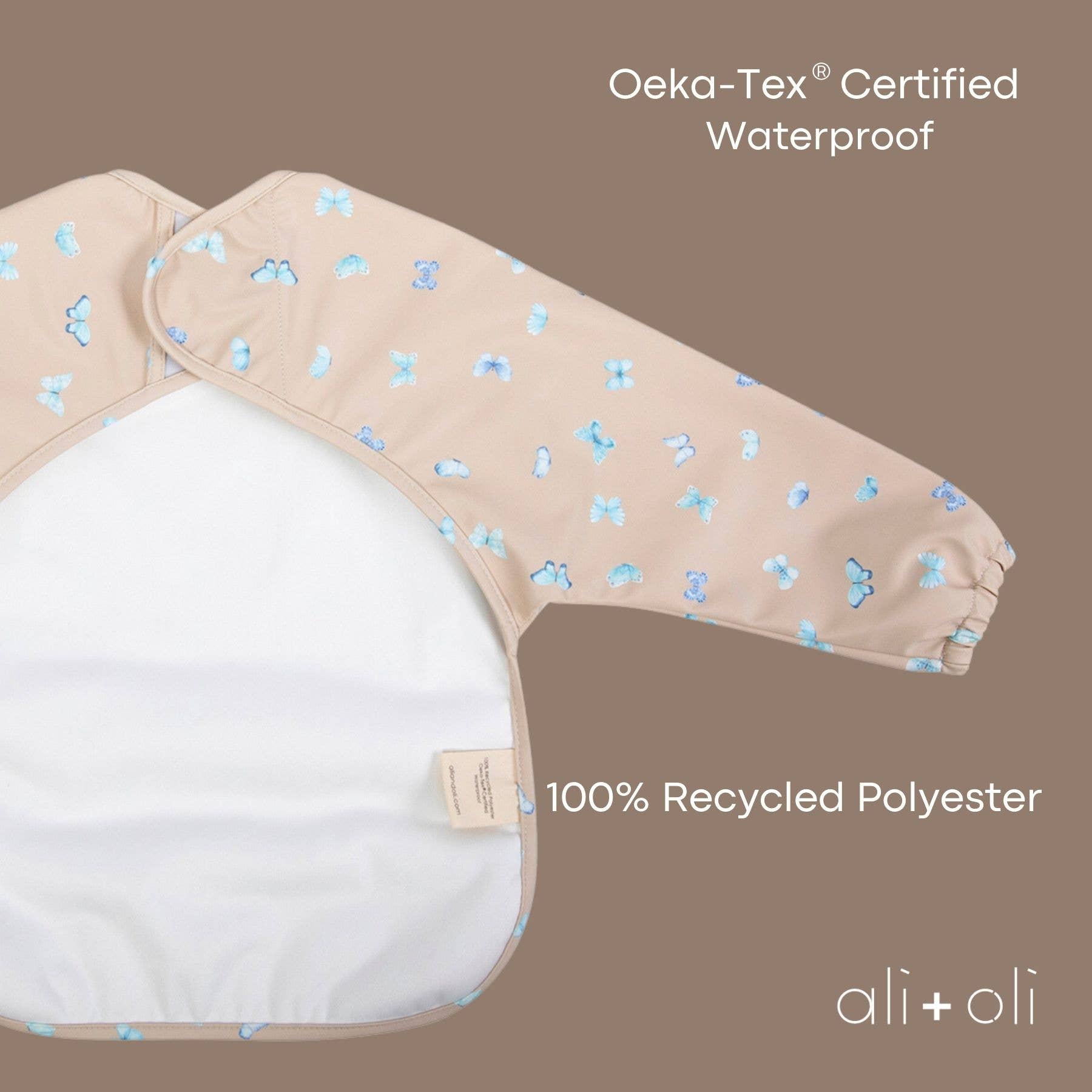 Smock Bib (2-pc) Long & Short Sleeve Set (Butterfly-Blush)