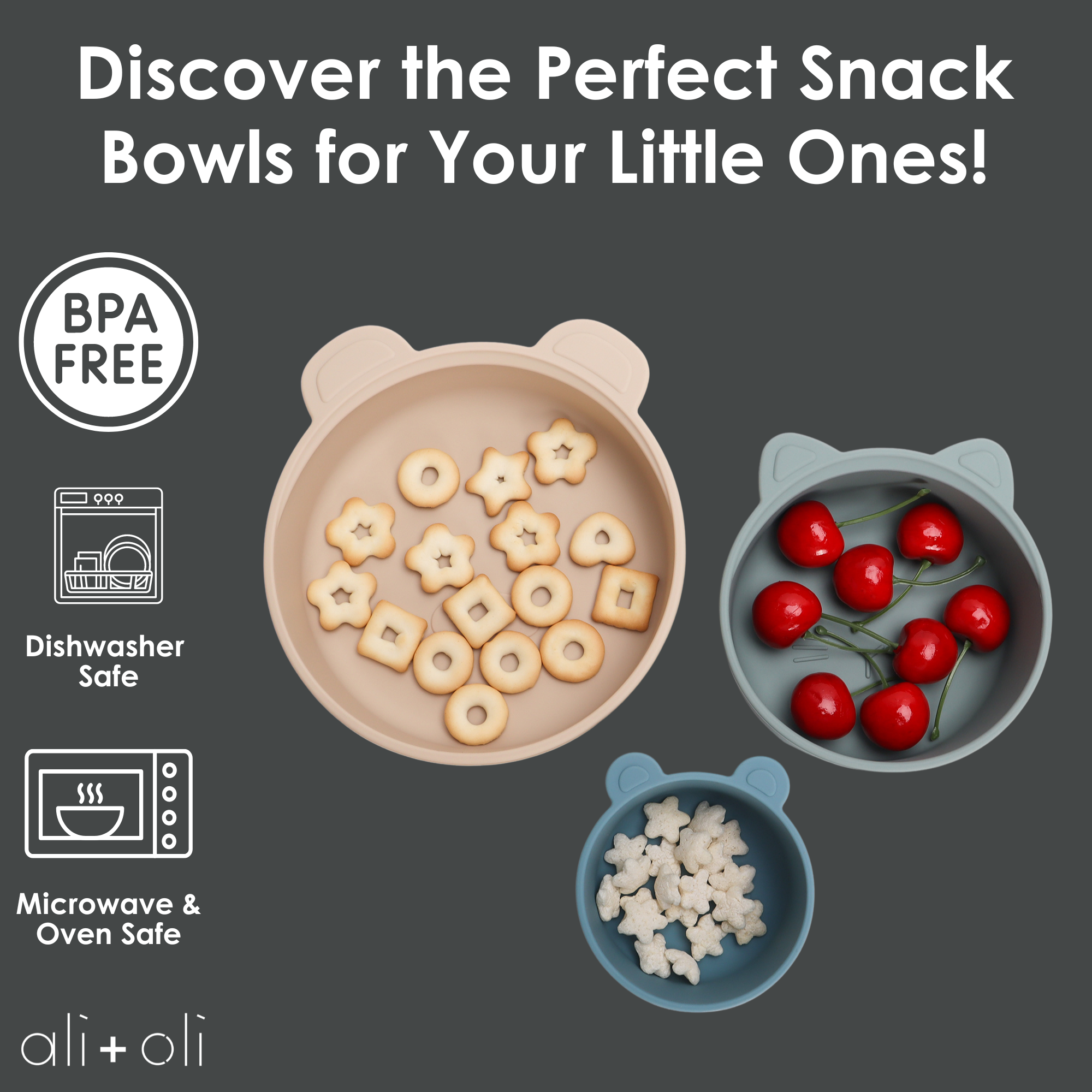 (3pc) Stackable Snack Bowl Set ( Blue Horizon)
