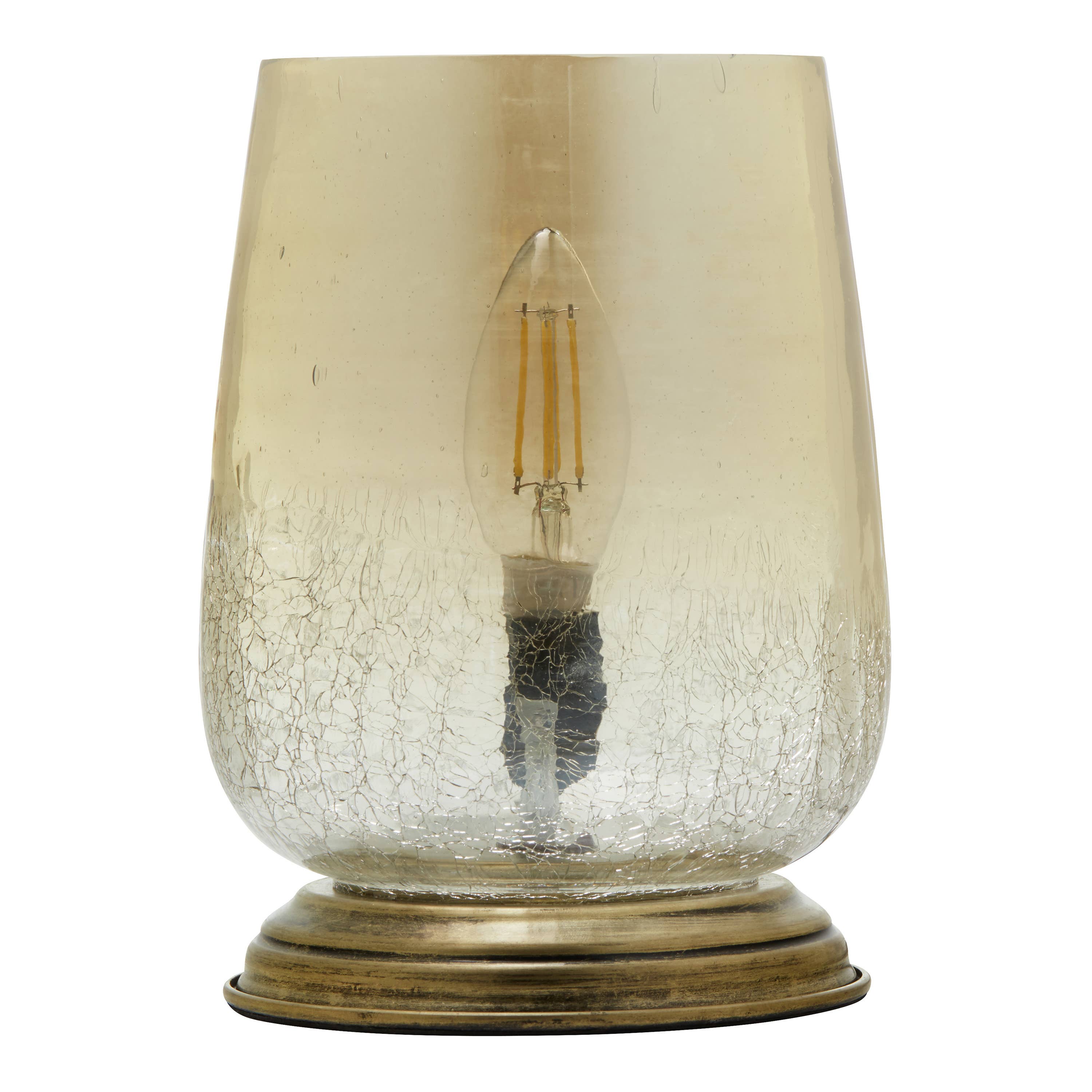 River of Goods - 7.9"H Bordeaux Handblown Taupe Glass Accent Lamp