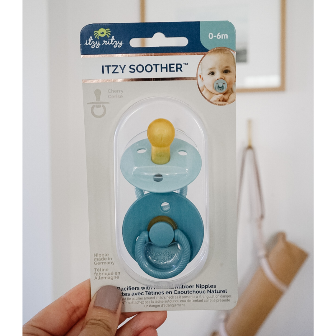 Natural Rubber Paci Sets: Blossom + Rosewood 6-18 M