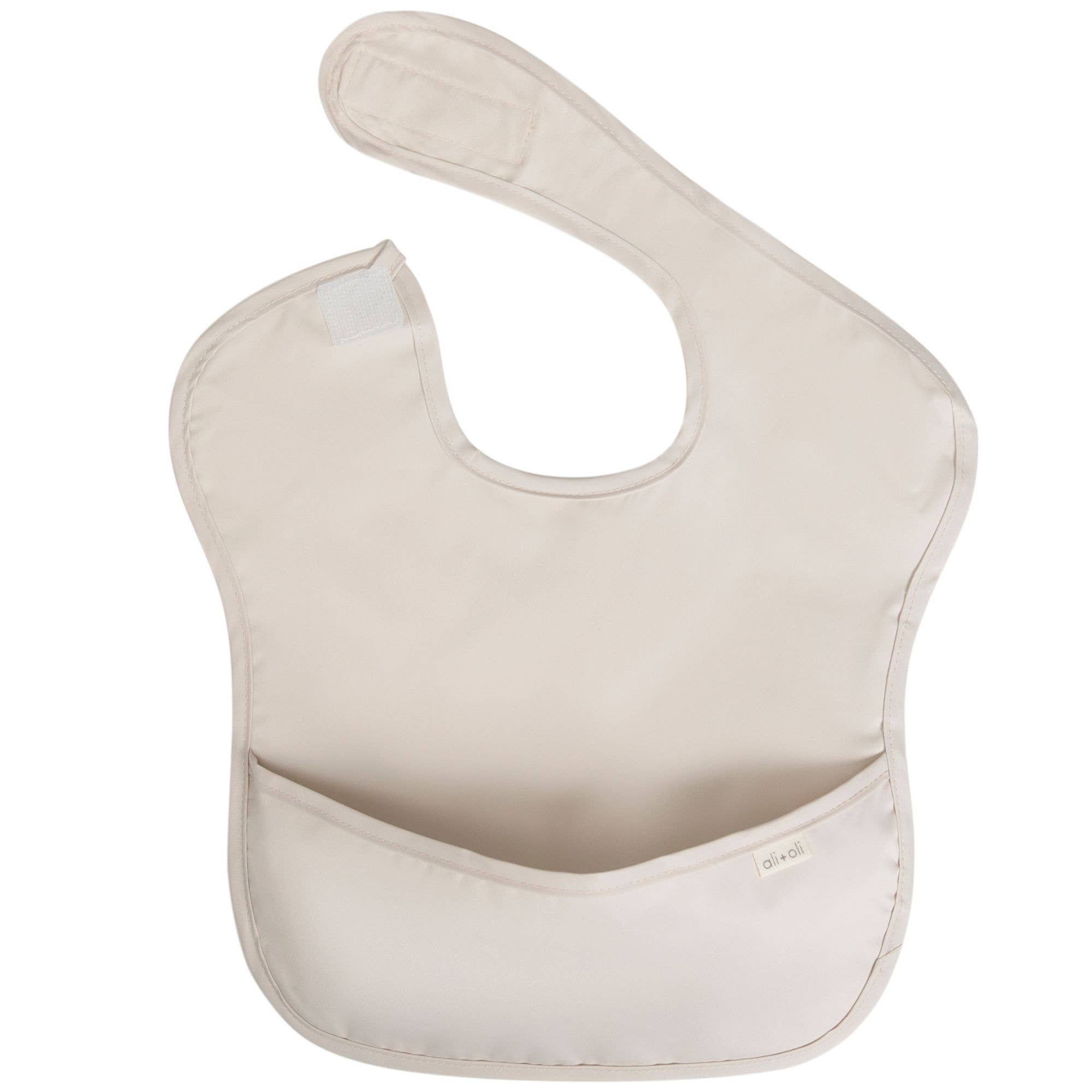 Sleeveless (3-pc) Smock Bib Set for Baby & Toddler (Neutral)