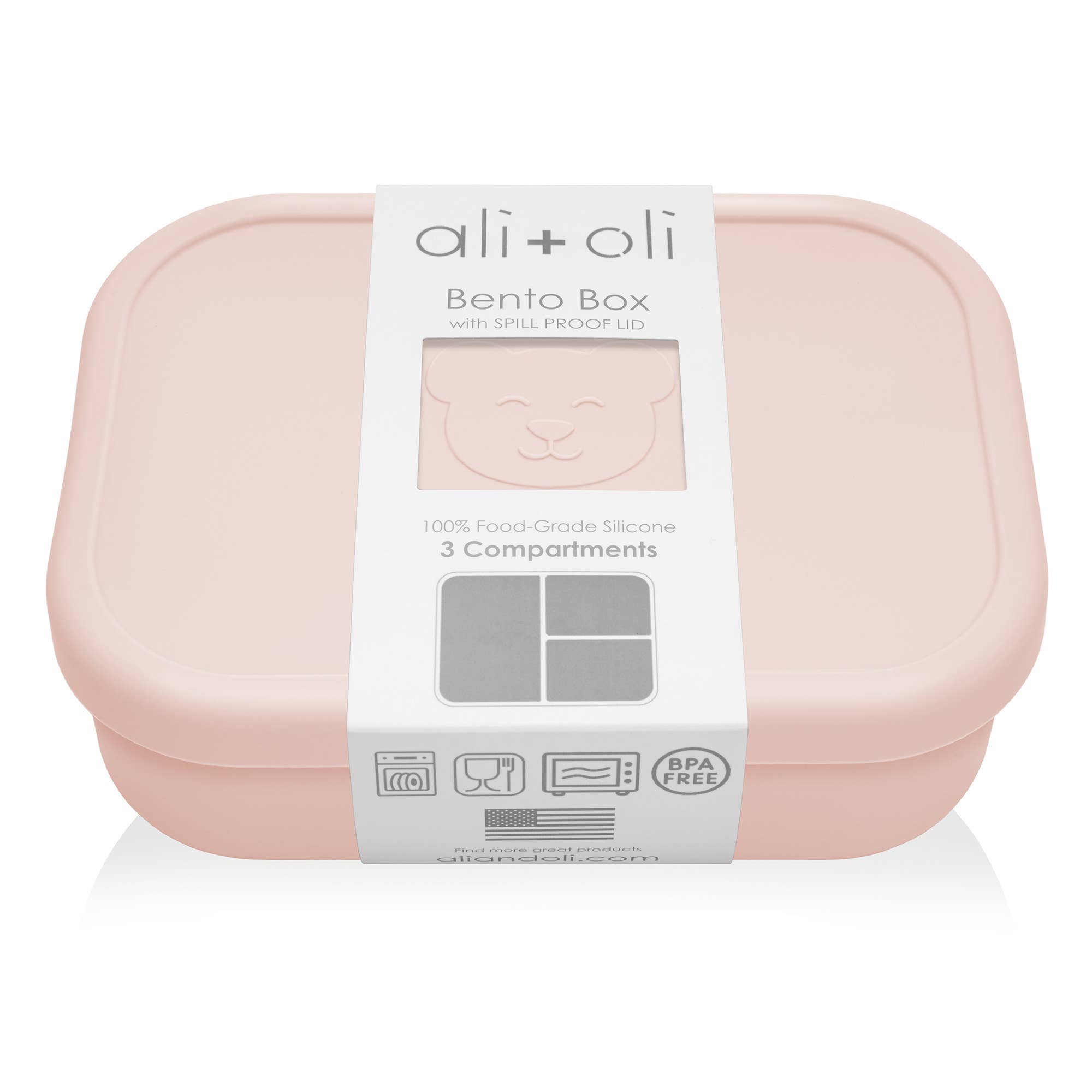 Leakproof Silicone Bento Box (Blush) Back to School