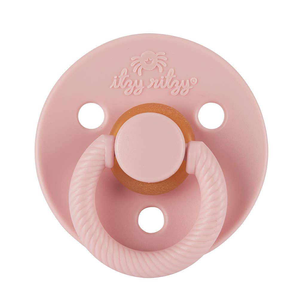 Natural Rubber Paci Sets: Blossom + Rosewood 6-18 M
