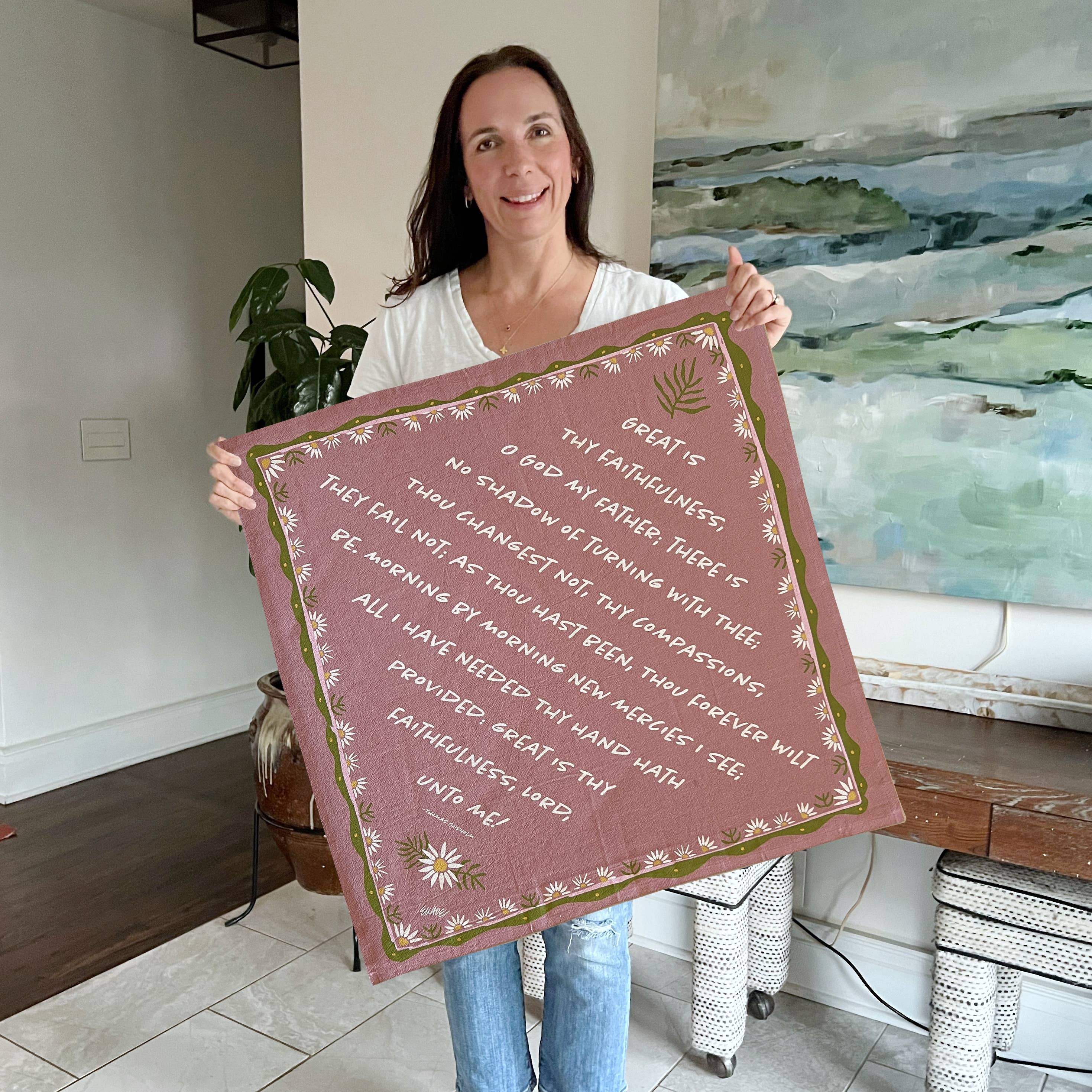 "Great is Thy Faithfulness" Hymn Tea Towel