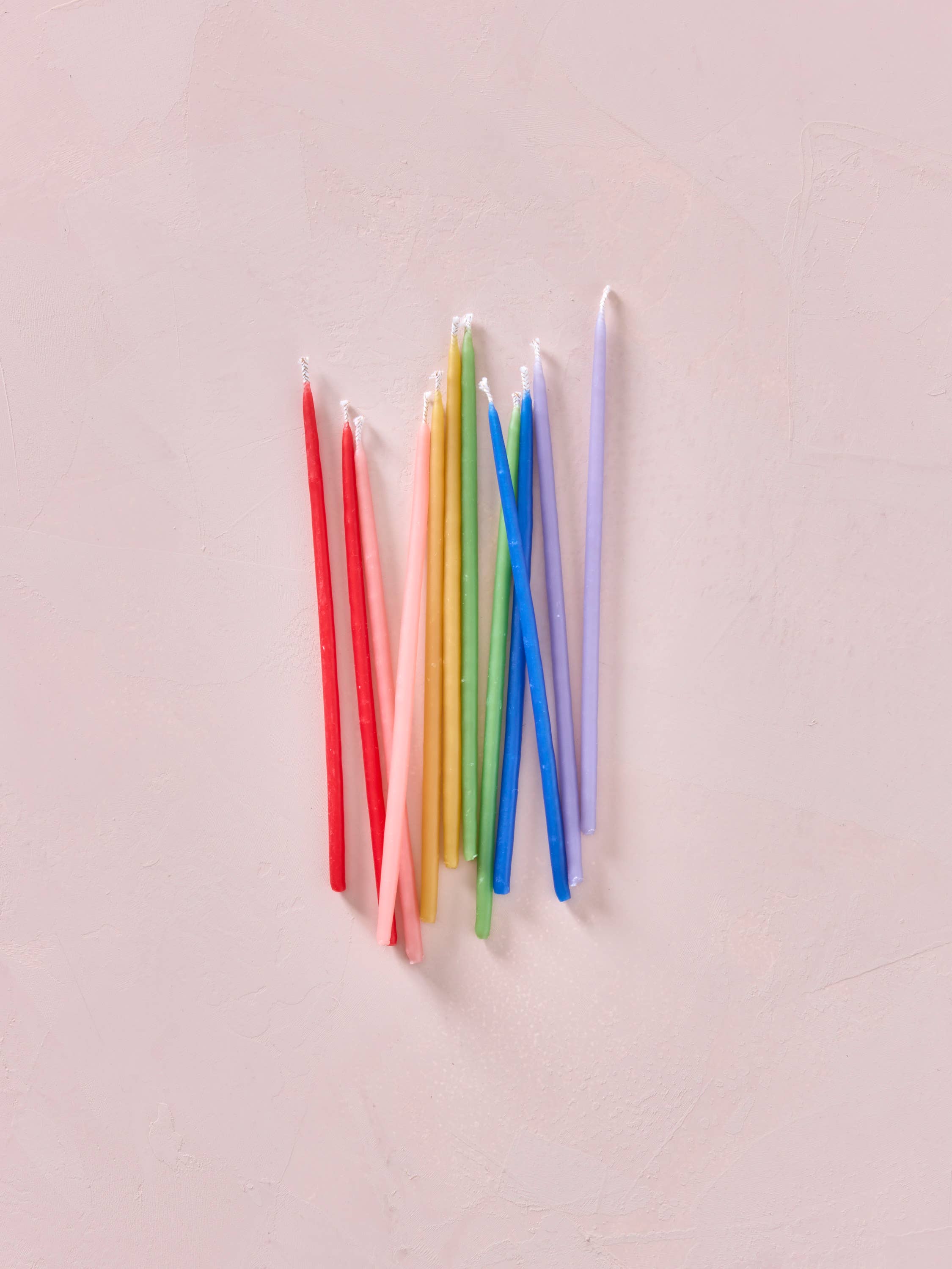 Hand-dipped Pure Beeswax Birthday Candles-Rainbow
