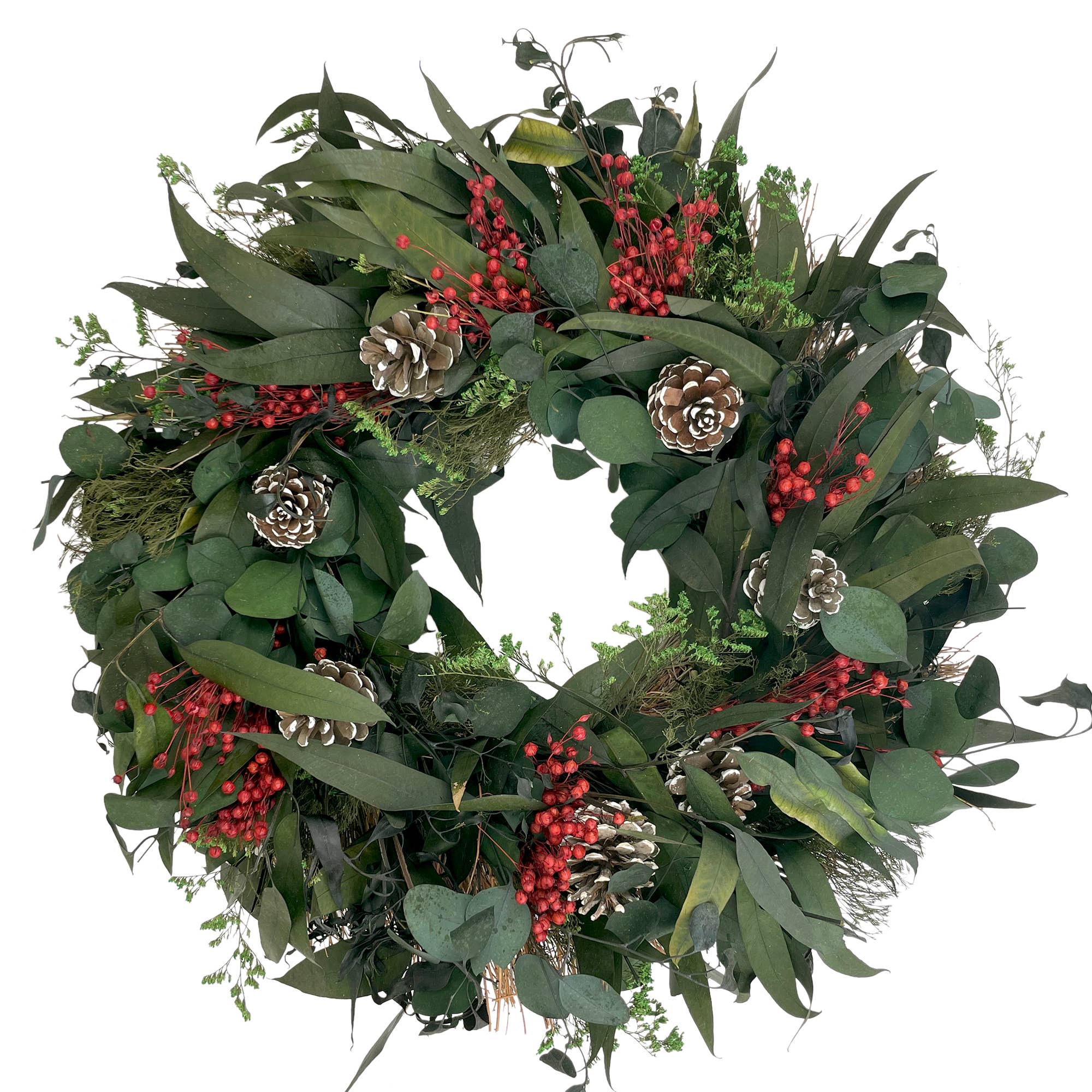 Andaluca - Snow Pinecone Holiday Wreath
