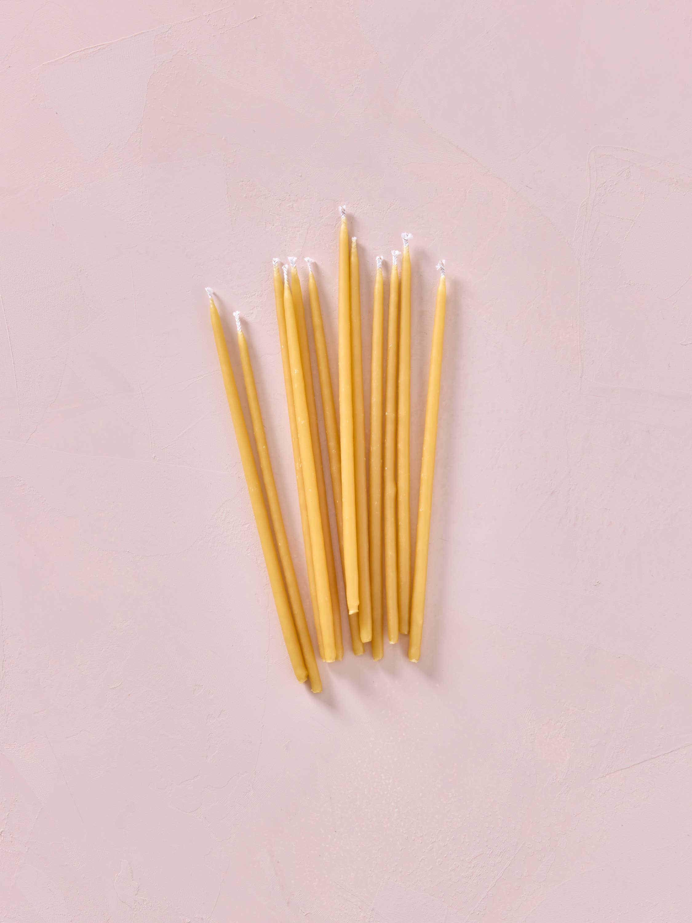 Hand-dipped Beeswax Birthday Candles-Natural