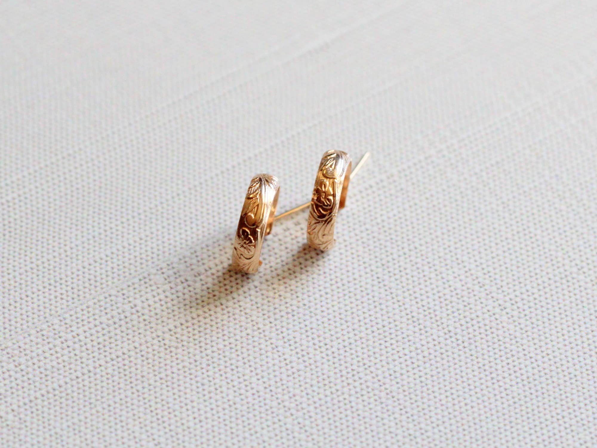 Blossom Hoops : 14k Gold Fill