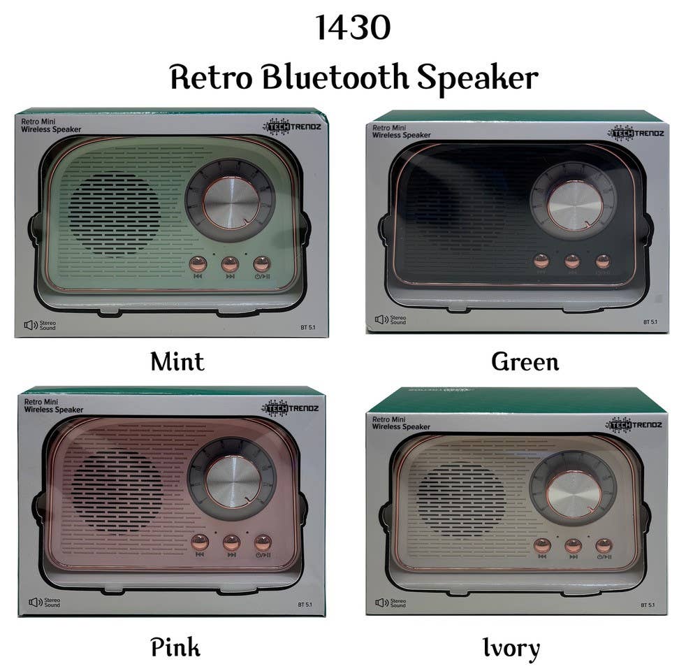 Retro Bluetooth Speaker: Pink
