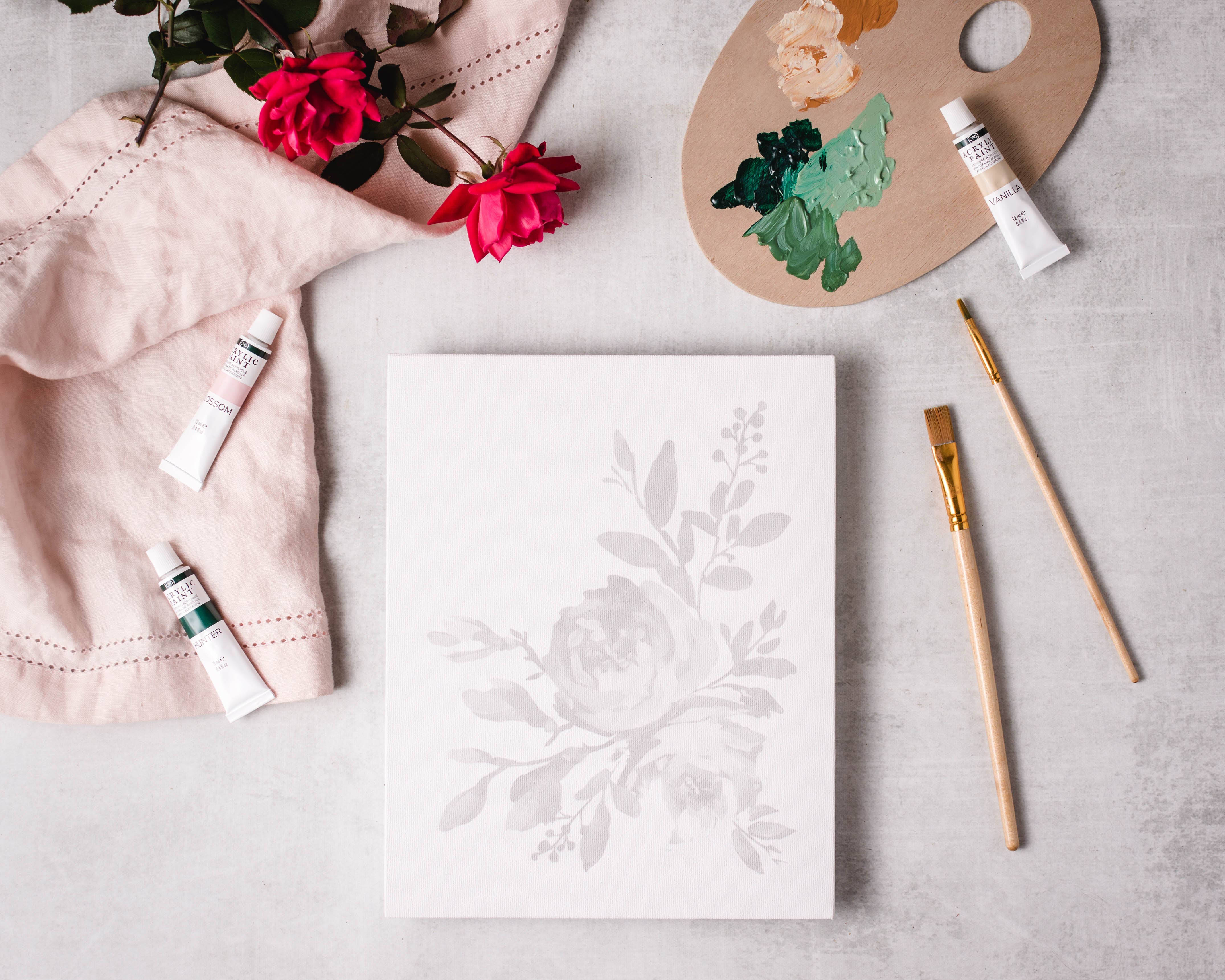 Abstract Roses Painting Kit