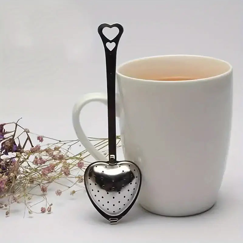 Heart-Shaped Stainless Steel Tea Strainer, chai strainer