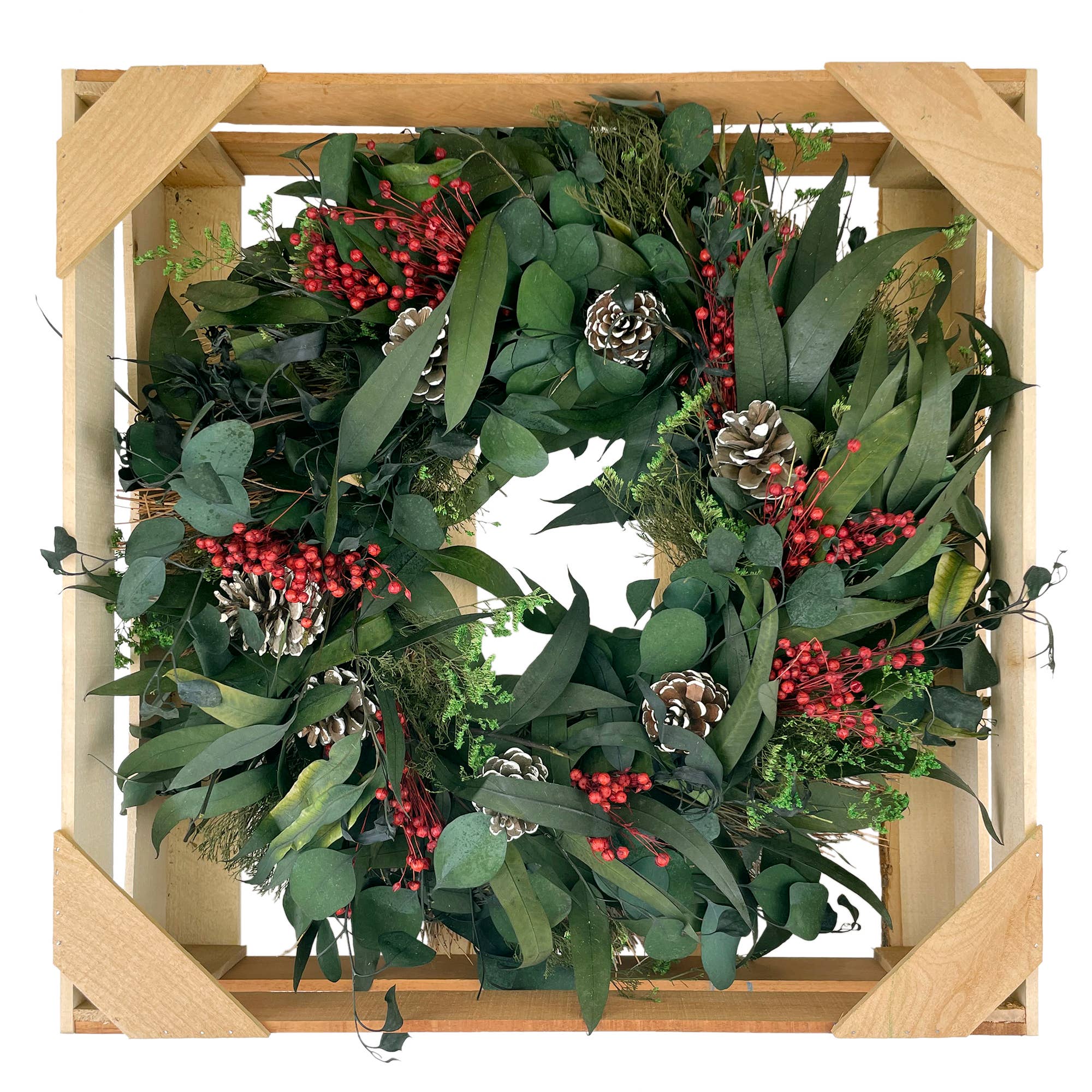 Andaluca - Snow Pinecone Holiday Wreath