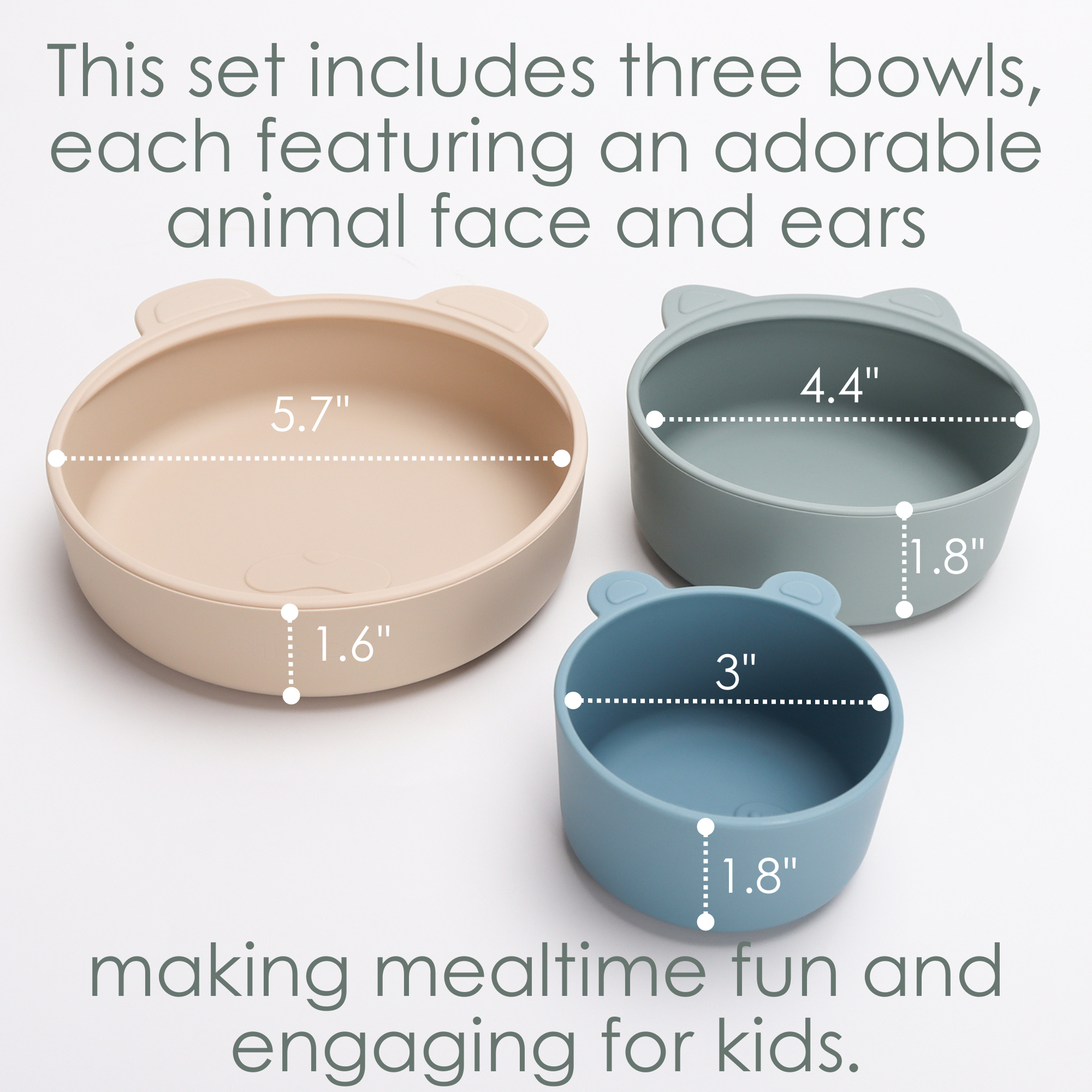 (3pc) Stackable Snack Bowl Set ( Blue Horizon)
