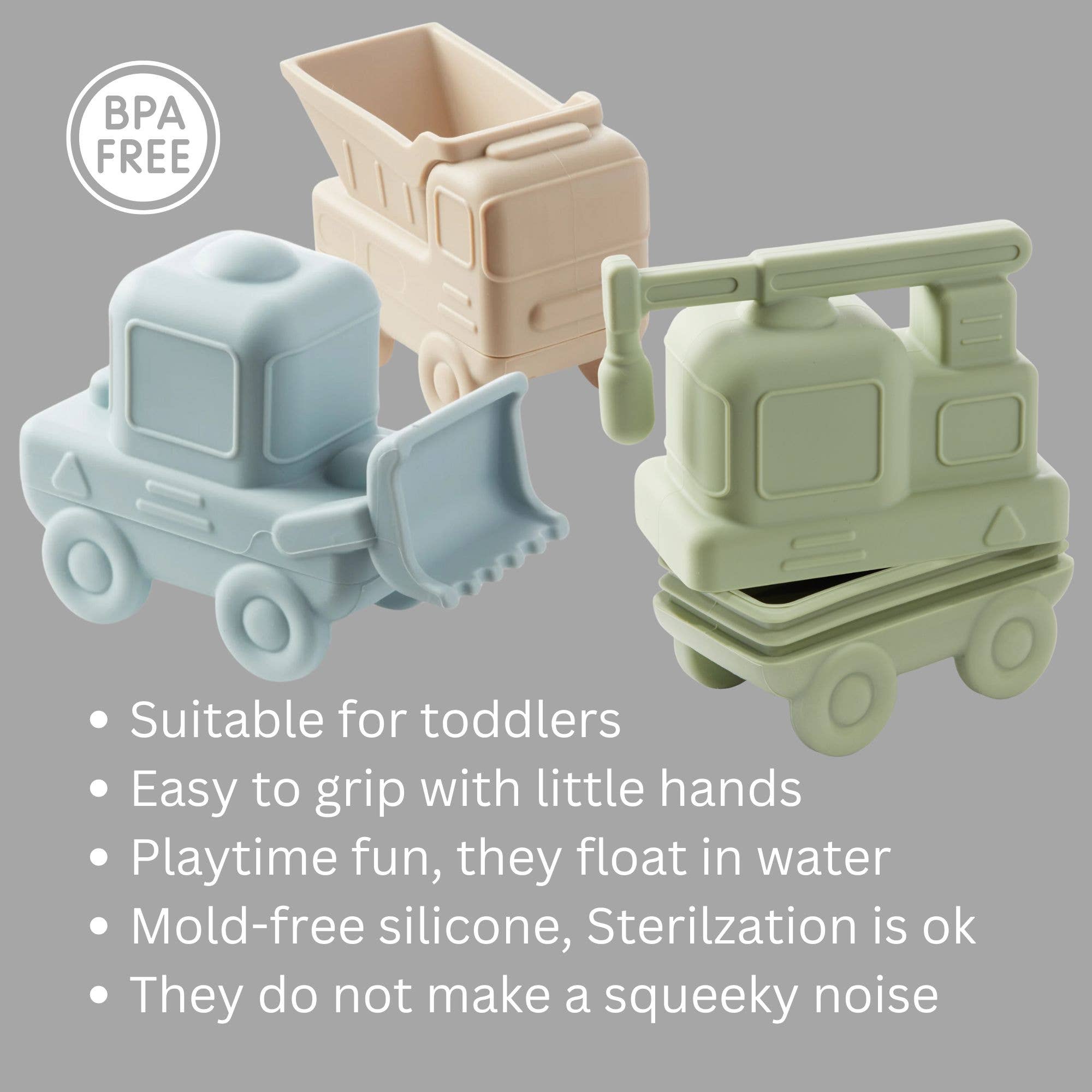 Bath Toys BPA-Free Food-Grade Silicone 3pc Water Set
