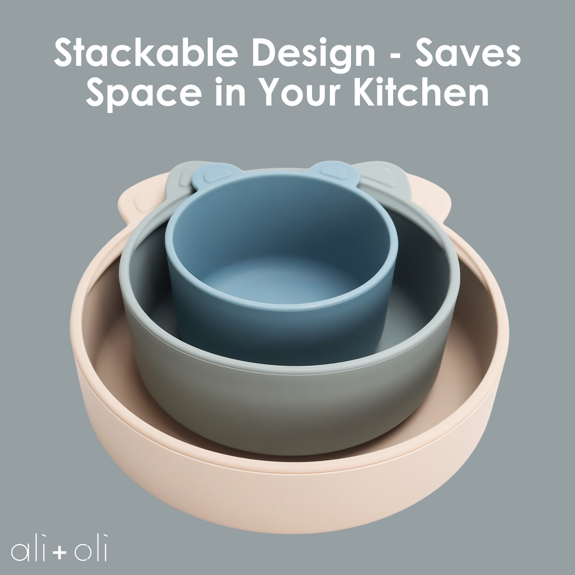 (3pc) Stackable Snack Bowl Set ( Blue Horizon)