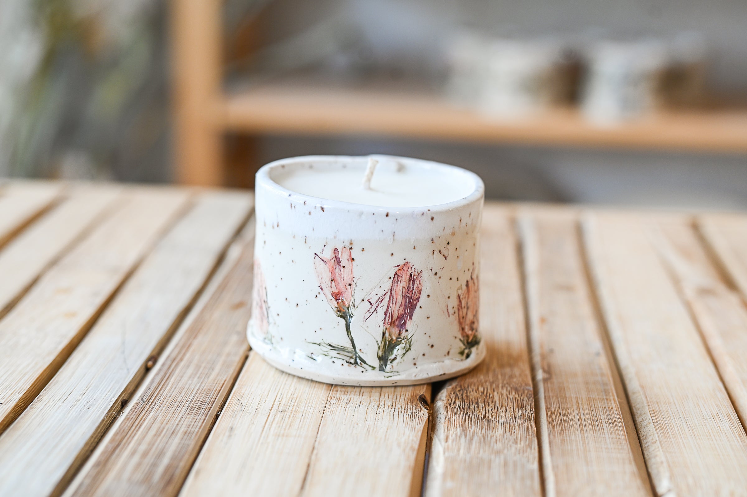 4oz Ceramic White Birch Candle