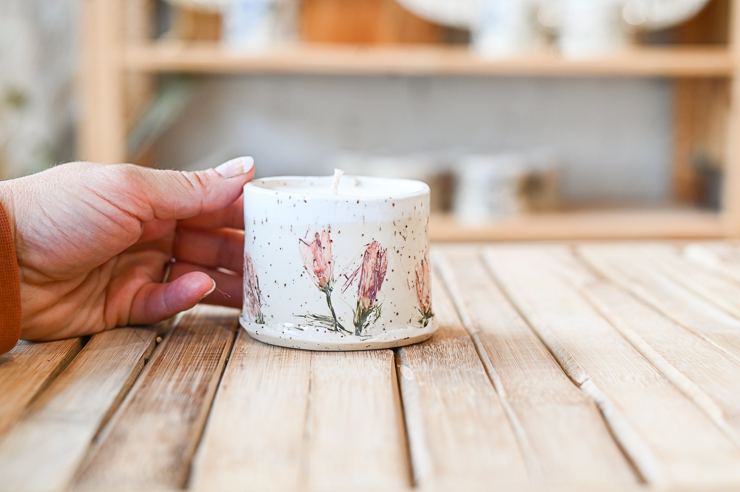 4oz Ceramic White Birch Candle