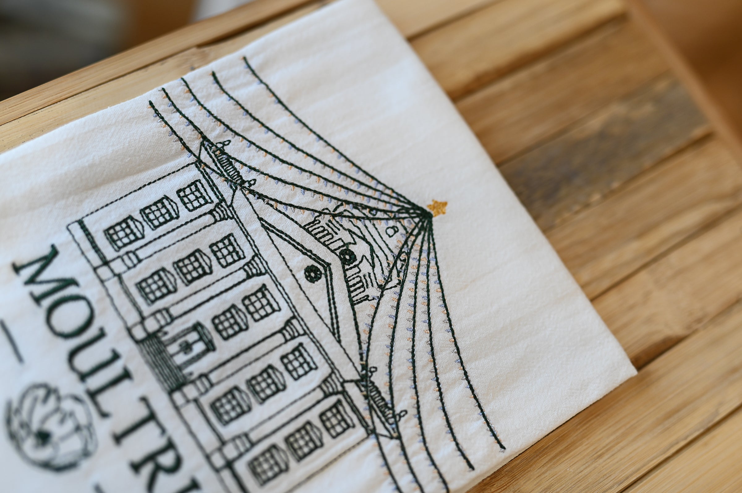 Courthouse Embroidered Tea Towels