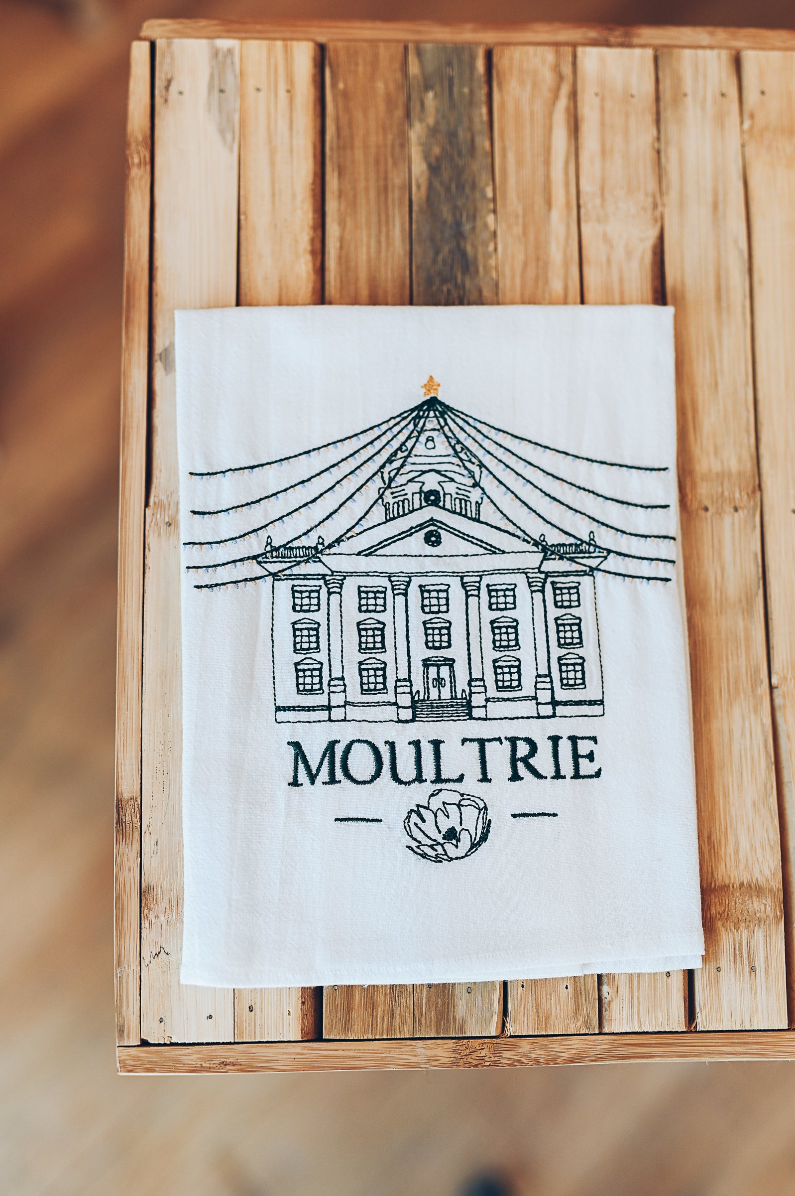 Courthouse Embroidered Tea Towels