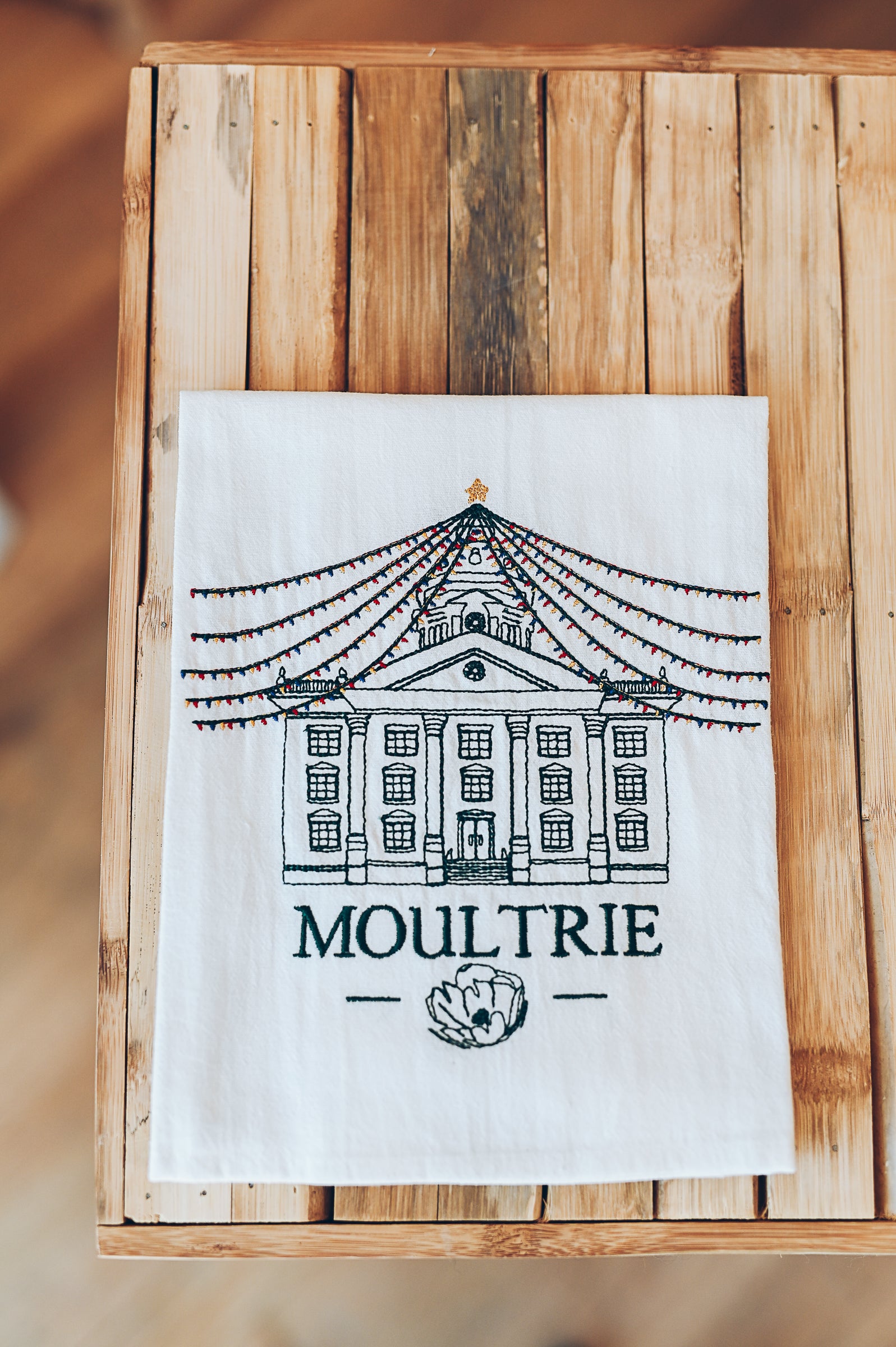 Courthouse Embroidered Tea Towels