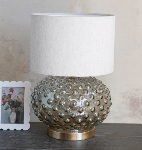 Glass Hobnail Table Lamp