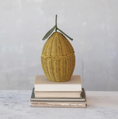 Hand-Woven Rattan Lemon