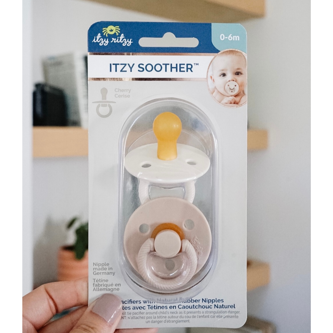 Natural Rubber Paci Sets: Blossom + Rosewood 6-18 M