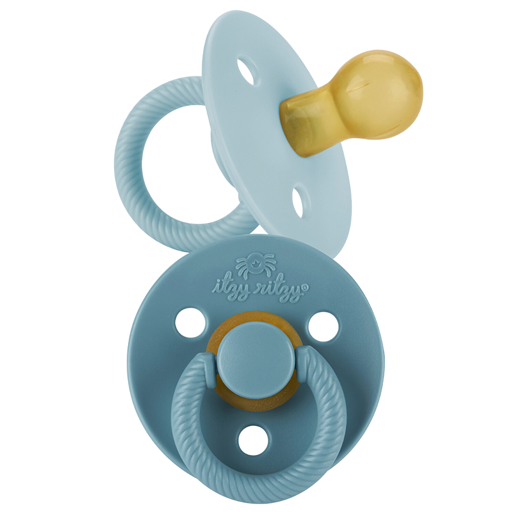 Natural Rubber Paci Sets: Harbor + Coast 6-18 M