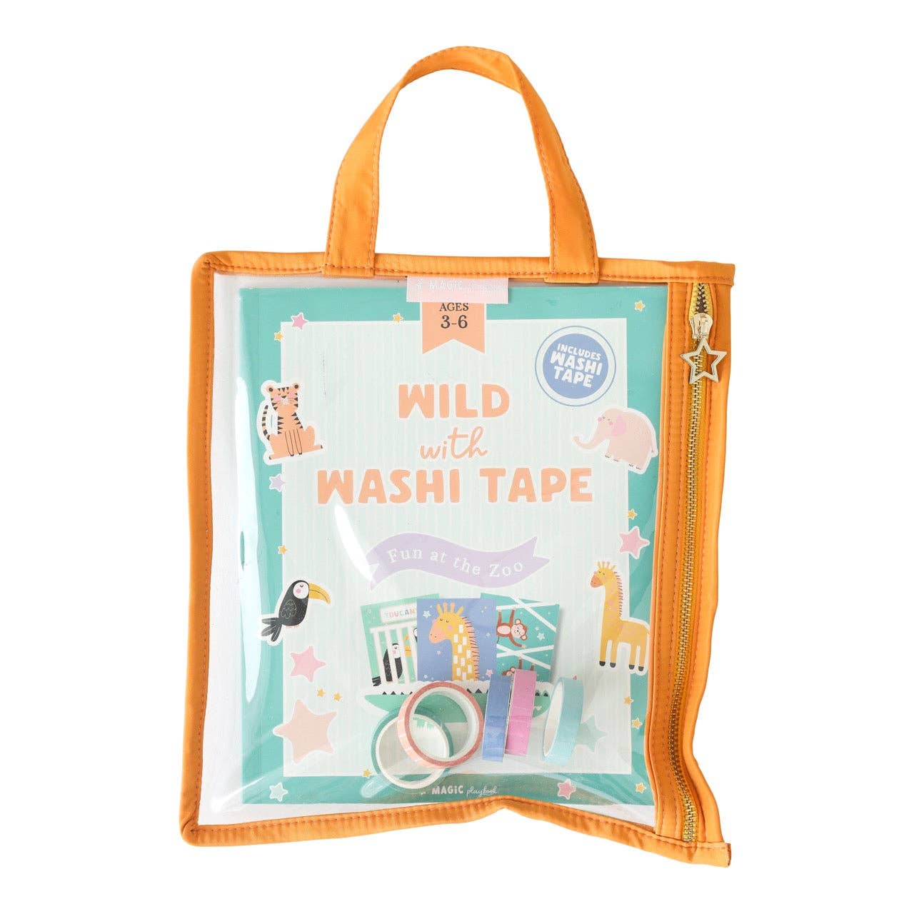 MagicPlaybook - Wild with Washi Tape Activity Kit - Fun at the Zoo