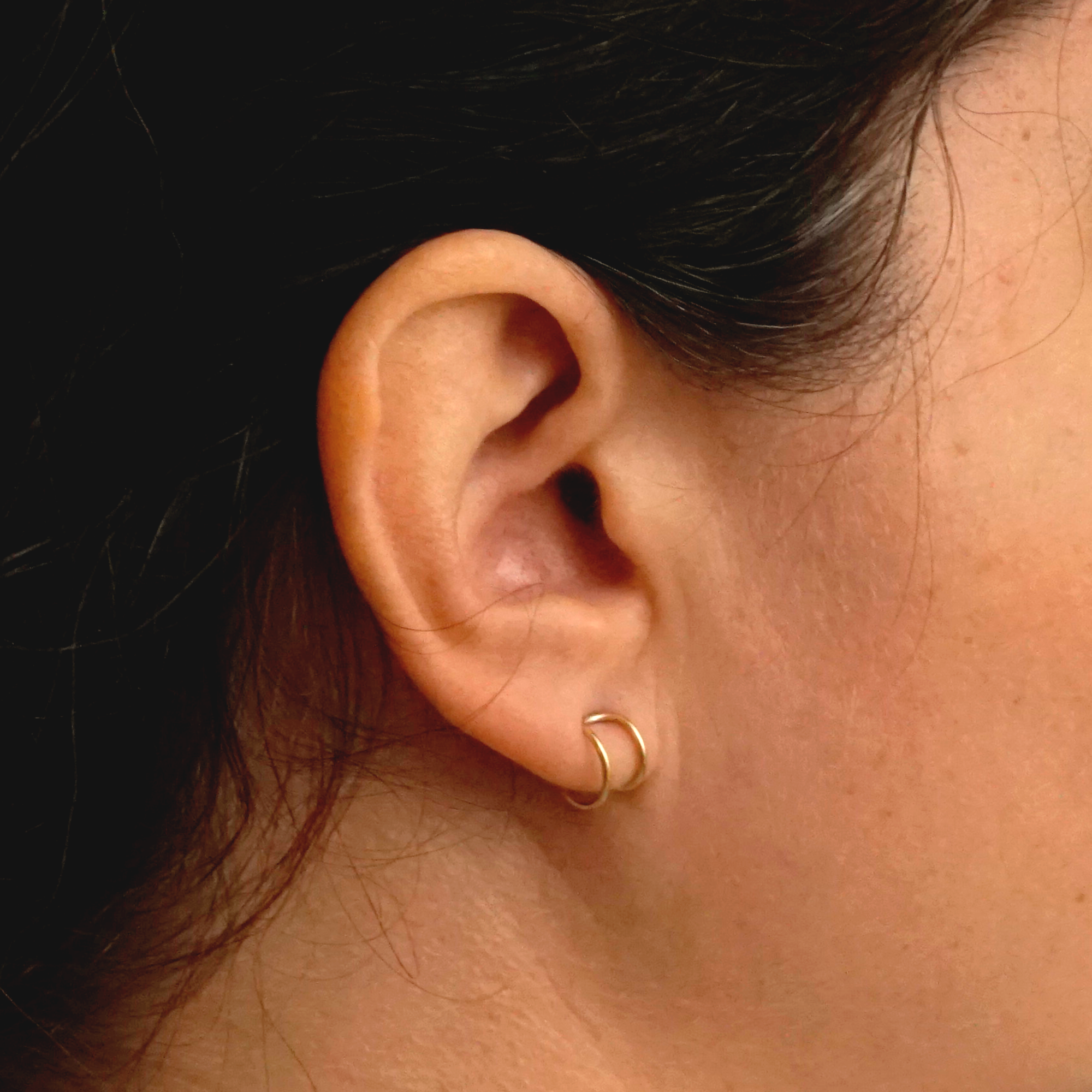 Double Round Hugger | Sterling Silver