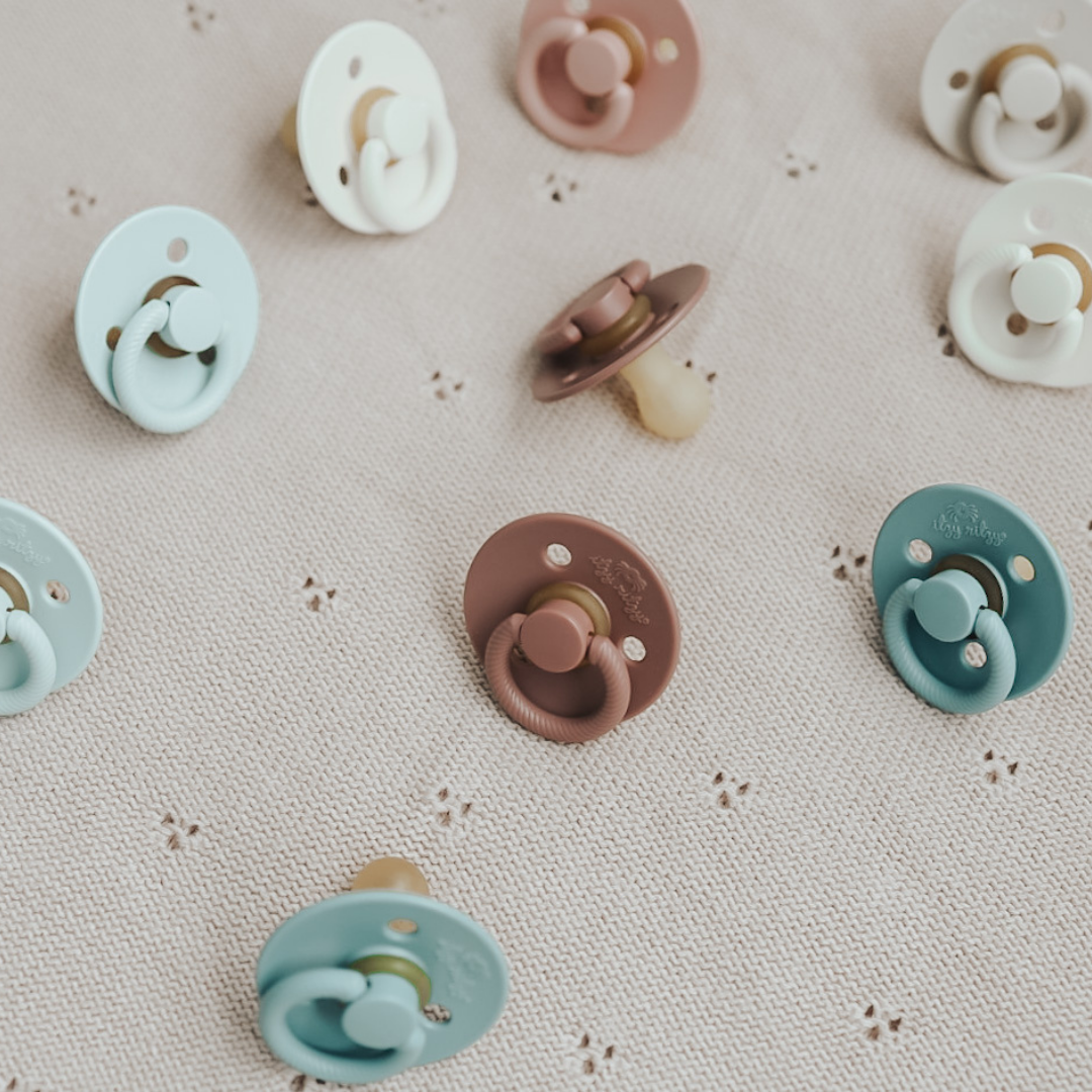Natural Rubber Paci Sets: Harbor + Coast 6-18 M