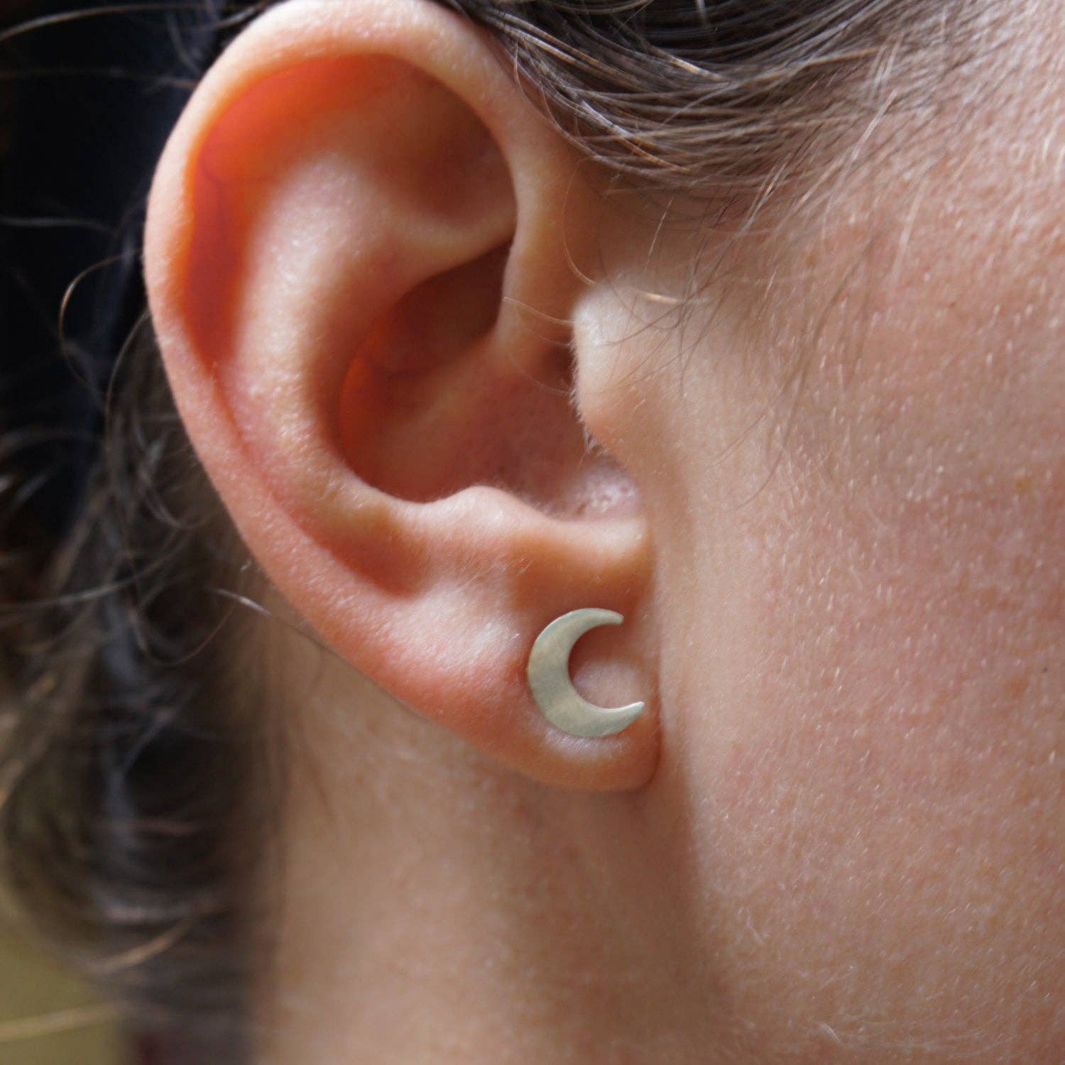Cresent Moon Studs | Sterling Silver