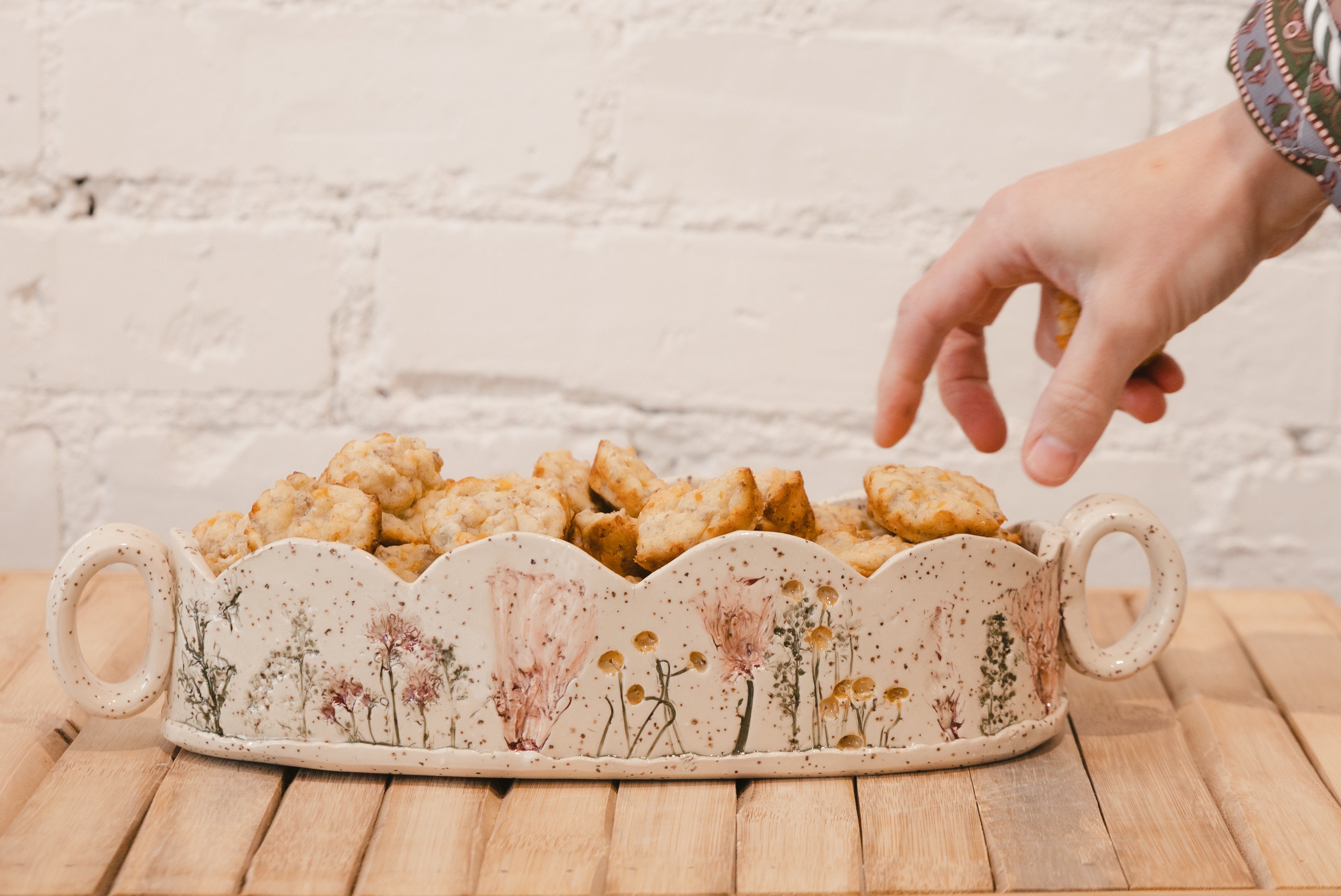 Pressed Floral Serving Dish || June 20th