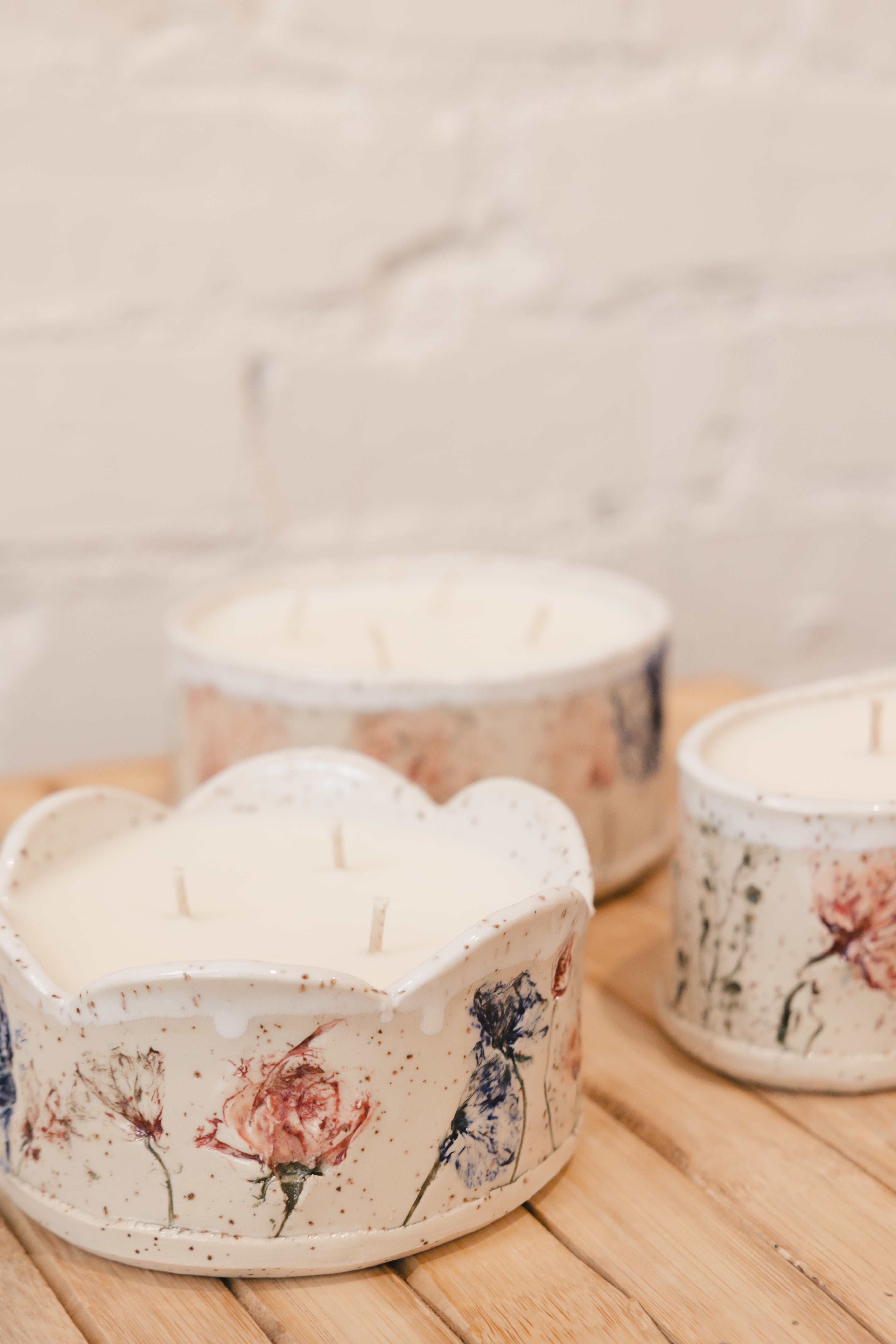 Large Pressed Floral Candle Workshop || April 4th