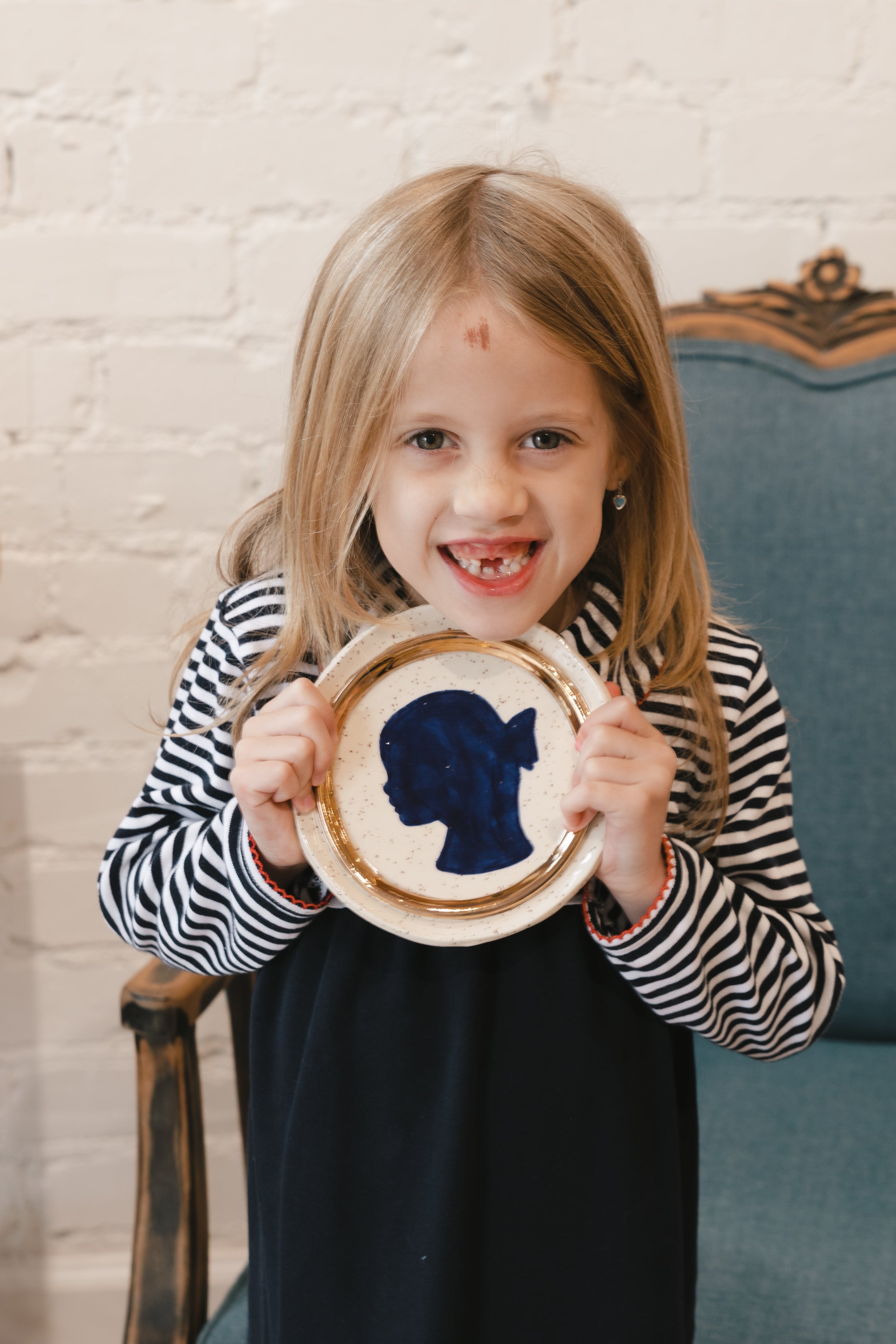 Silhouette Portrait Plate