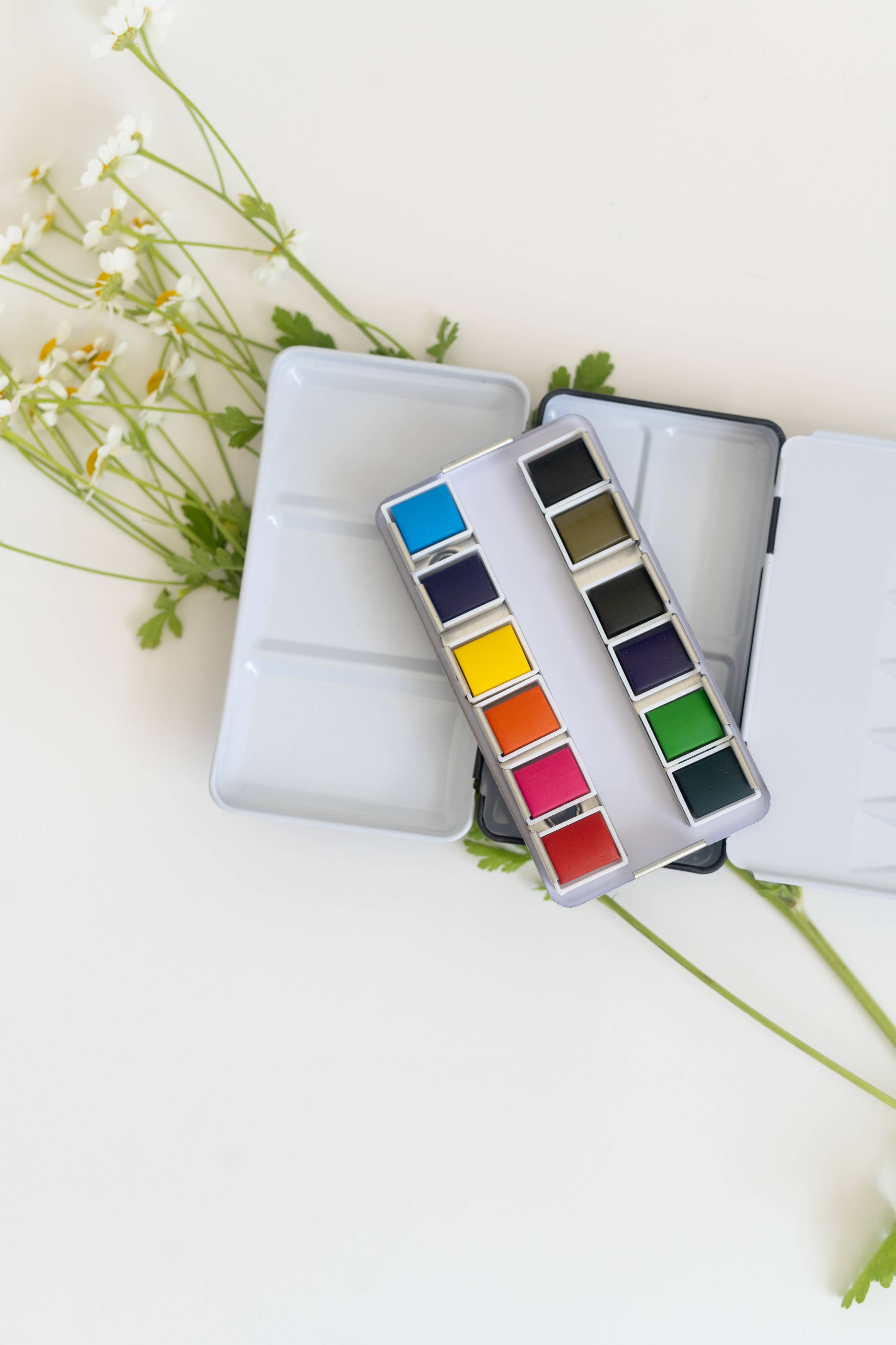 12 Color Watercolor Paint Palette