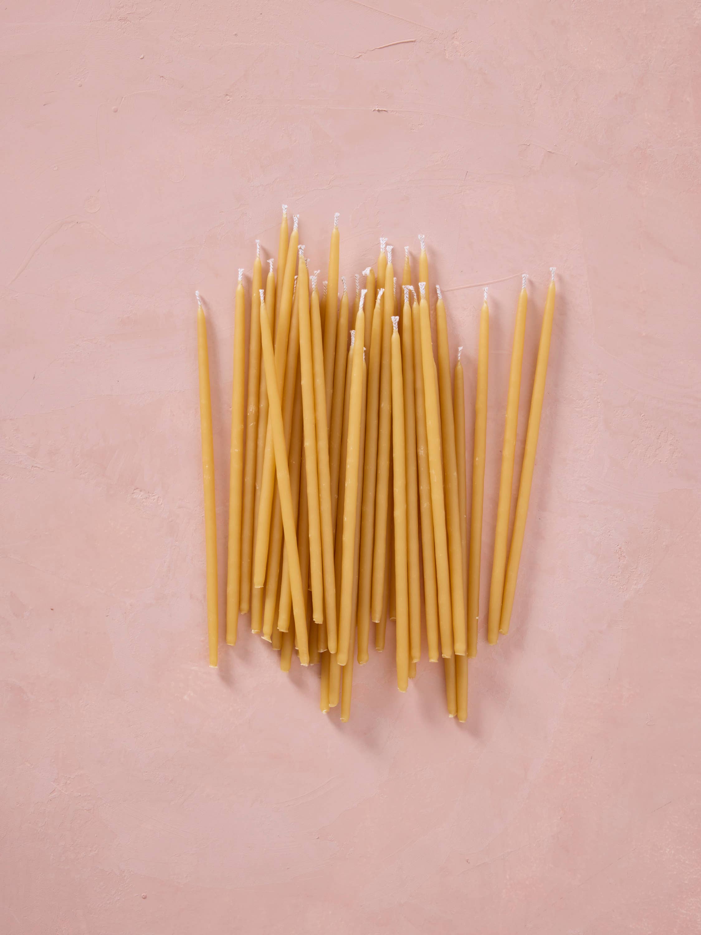 Hand-dipped Beeswax Birthday Candles-Natural