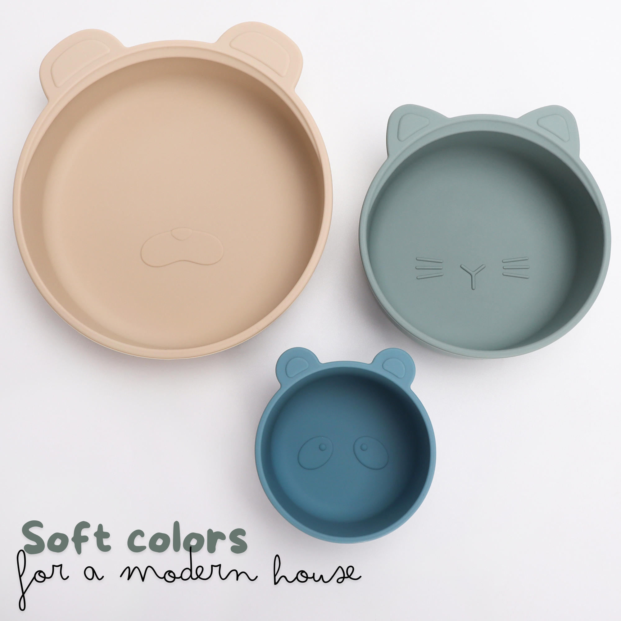 (3pc) Stackable Snack Bowl Set ( Blue Horizon)