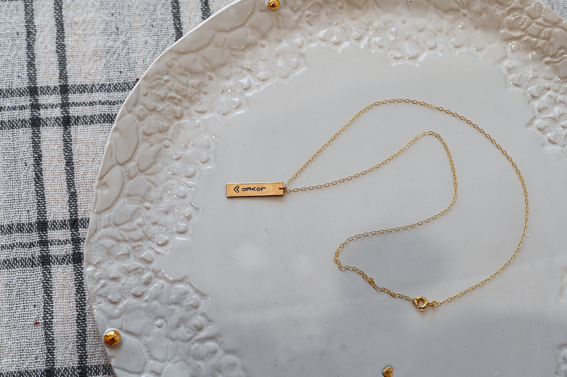Customizable VERTICAL Bar Necklace