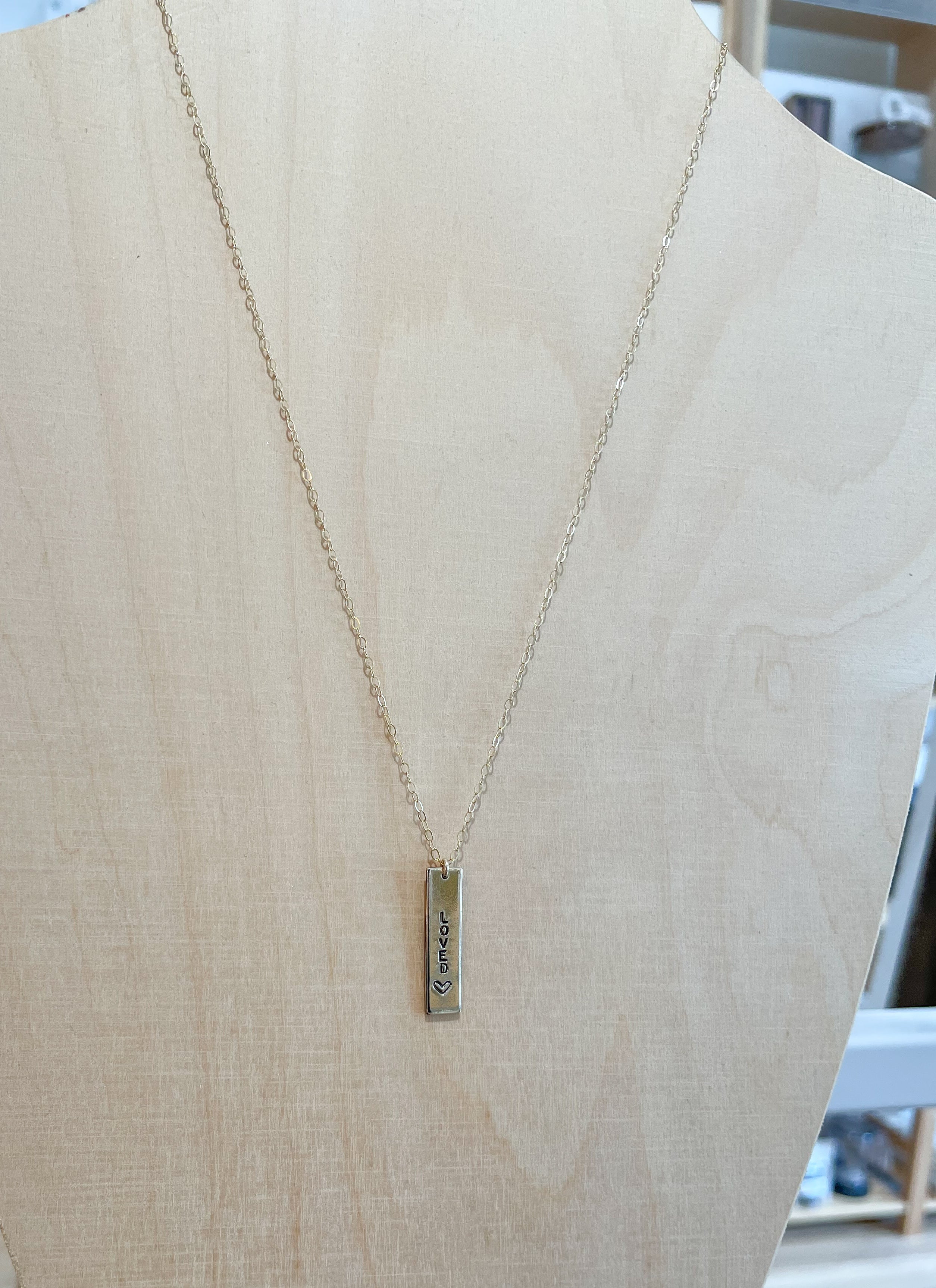 Customizable VERTICAL Bar Necklace