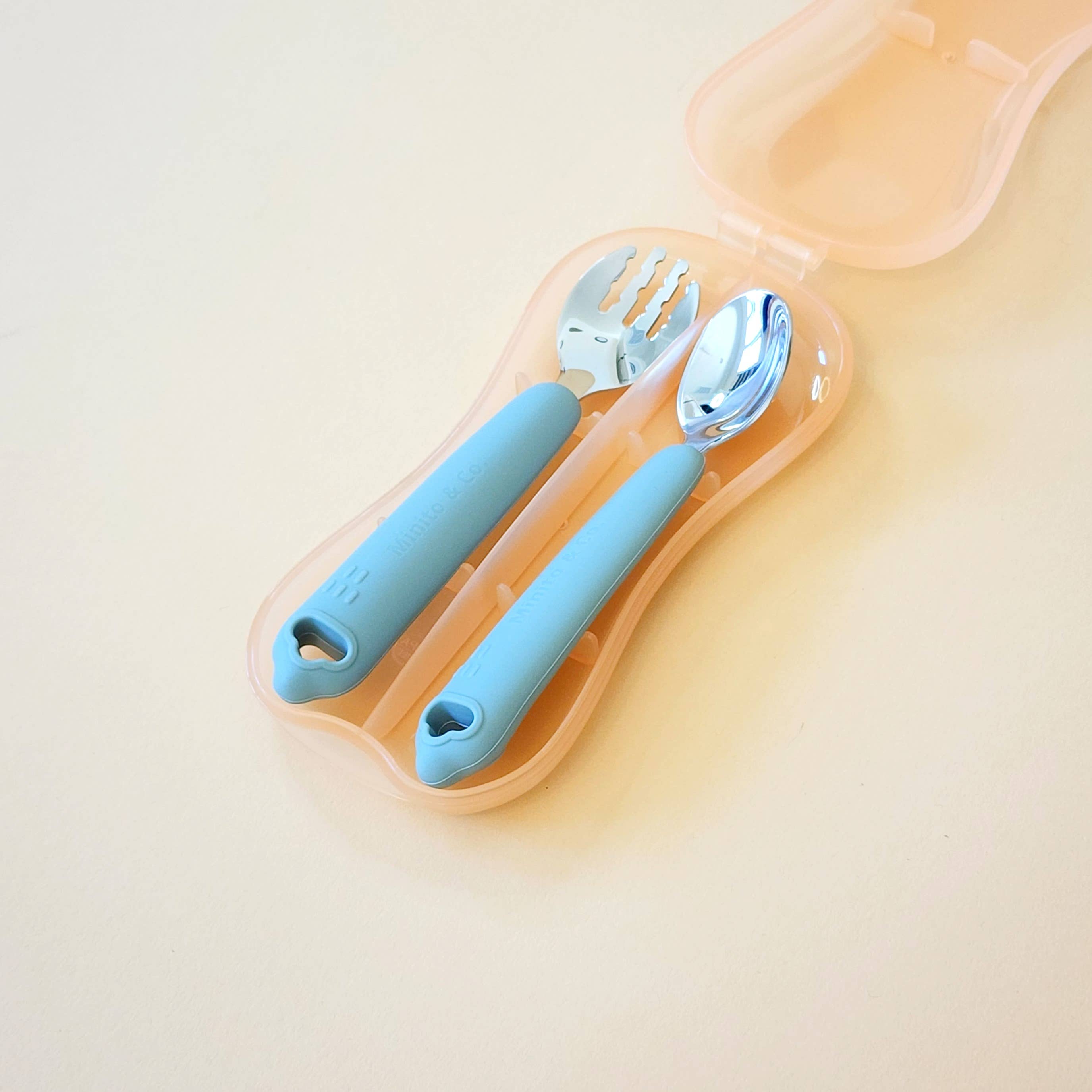 SAGE Silicone & Stainless Steel kids Utensils with Case