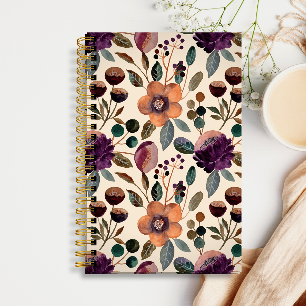Autumn Florals - Lined Notebook