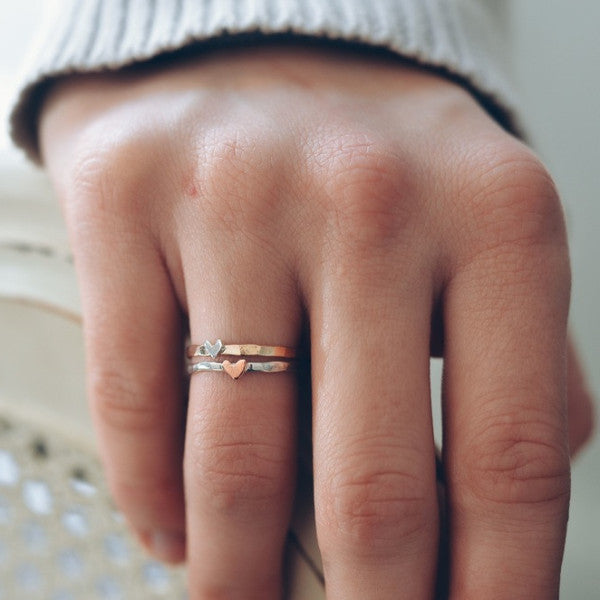 Gold or Silver Cutie Heart Ring